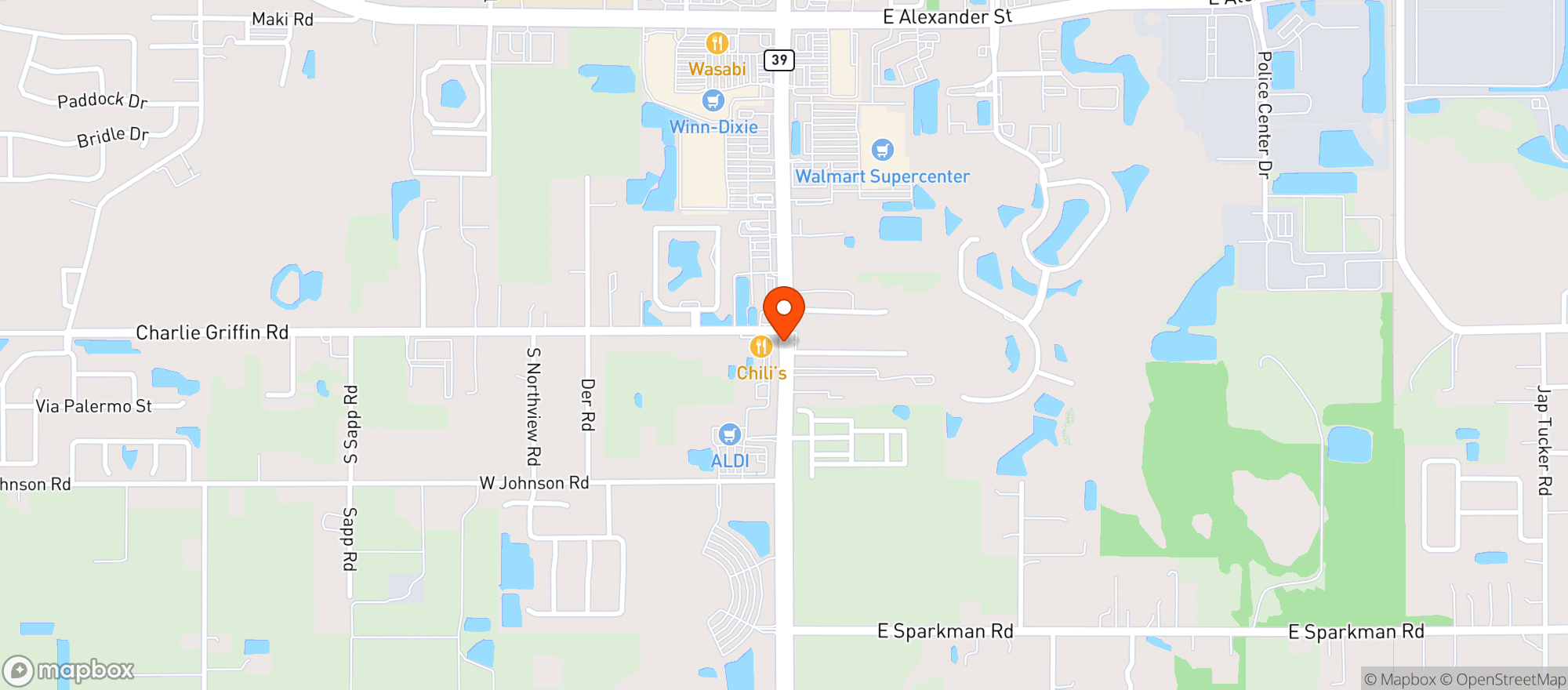 Map showing Chilis Grill & Bar