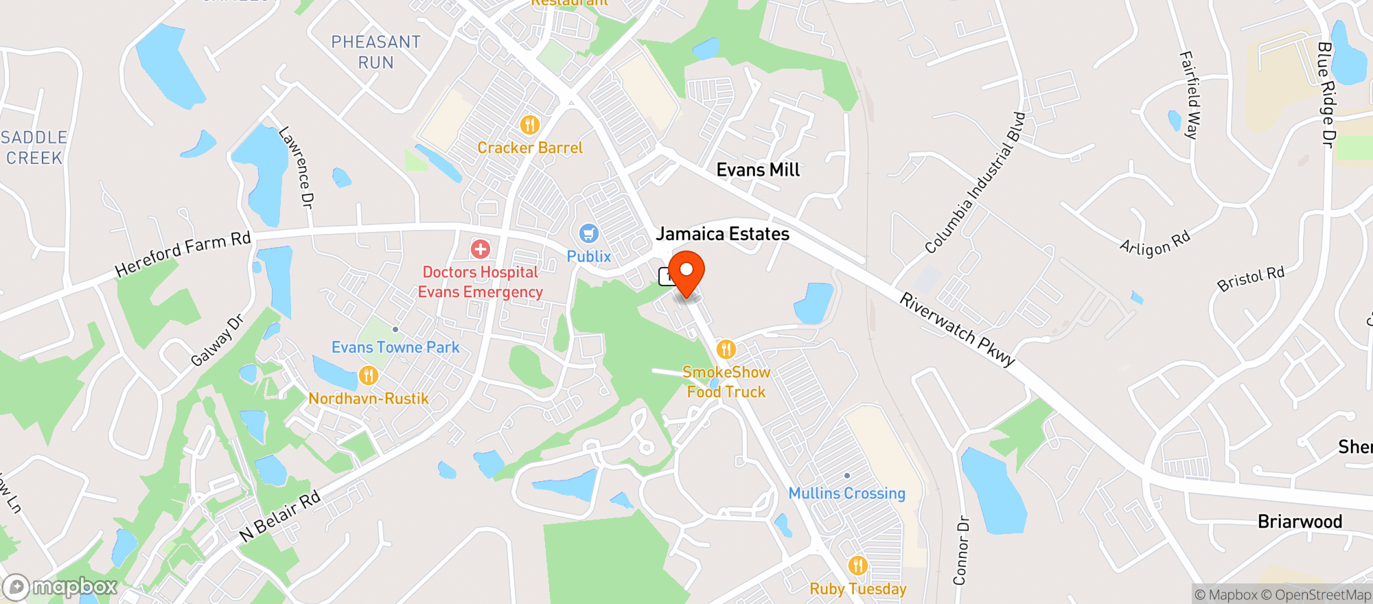 Map showing NAMASTE STREET FOOD