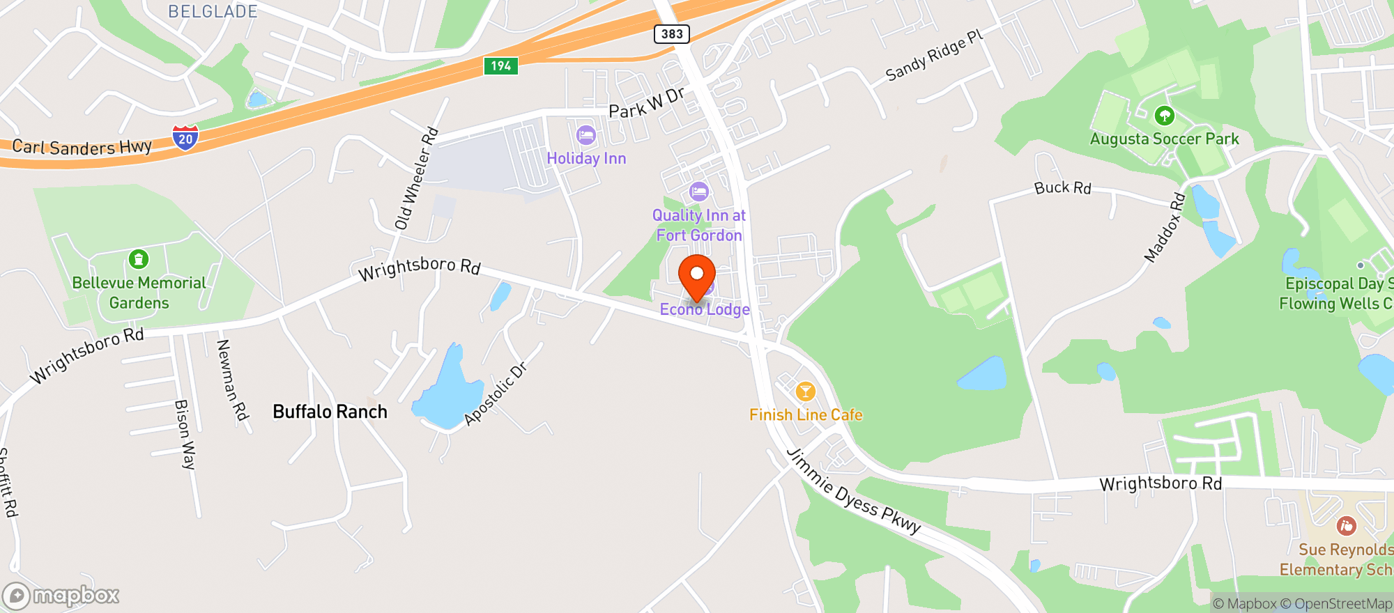 Map showing Gas Pro