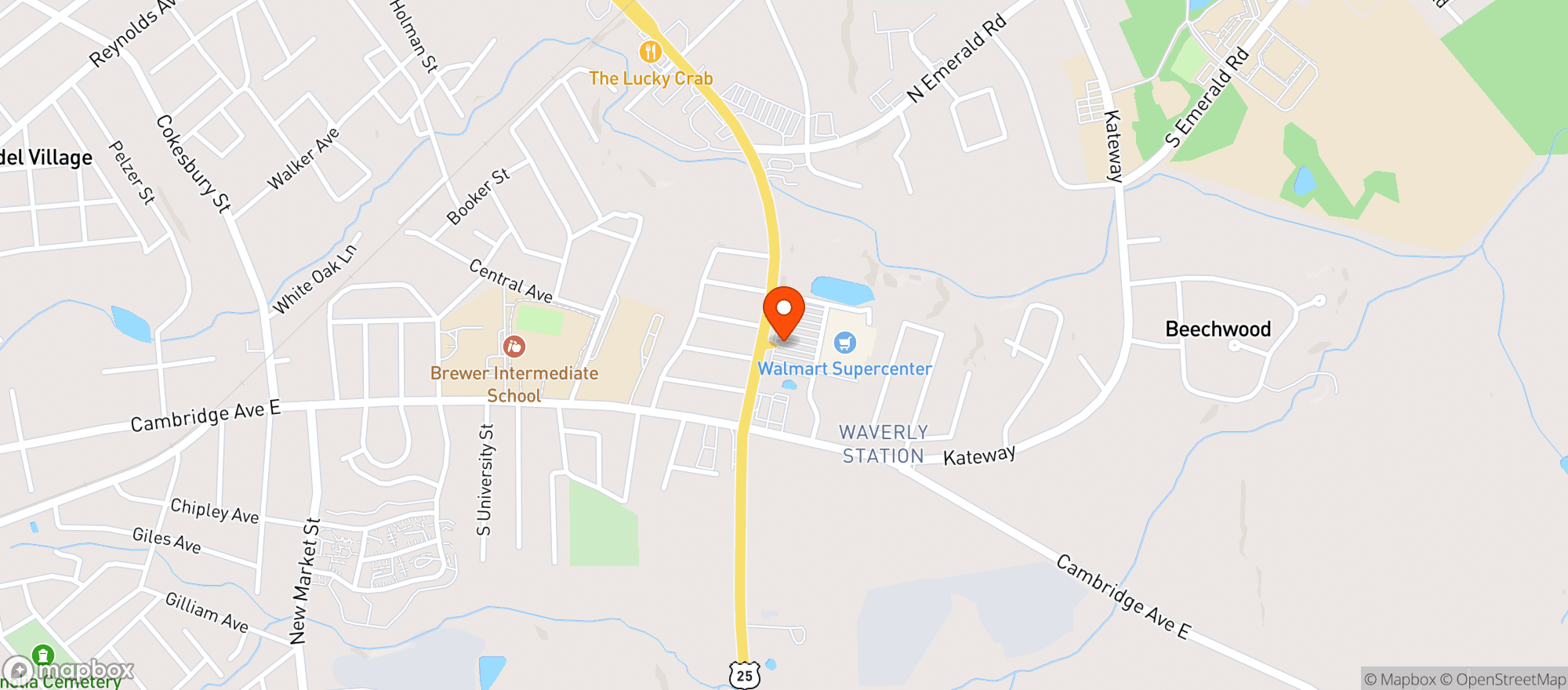 Map showing Walmart Supercenter #6887
