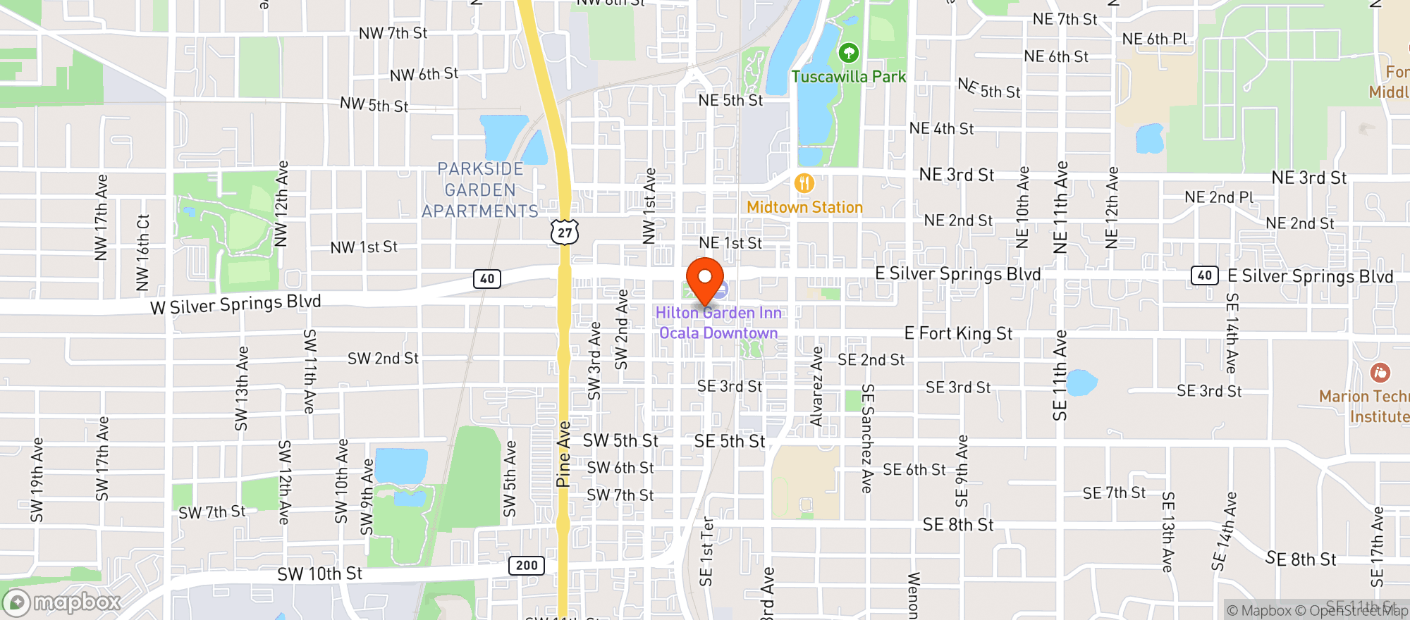 Map showing Harrys Seafood Bar & Grille
