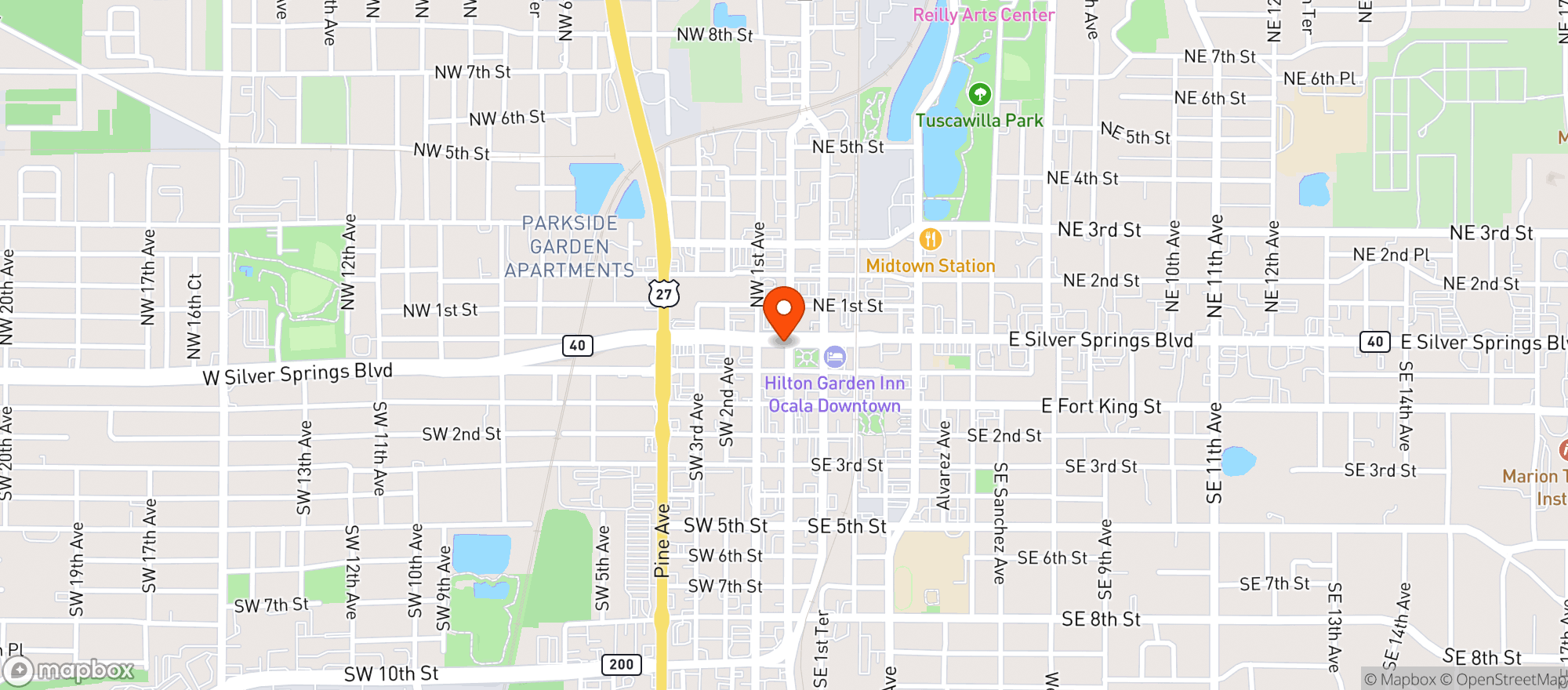 Map showing Downtown Billiards