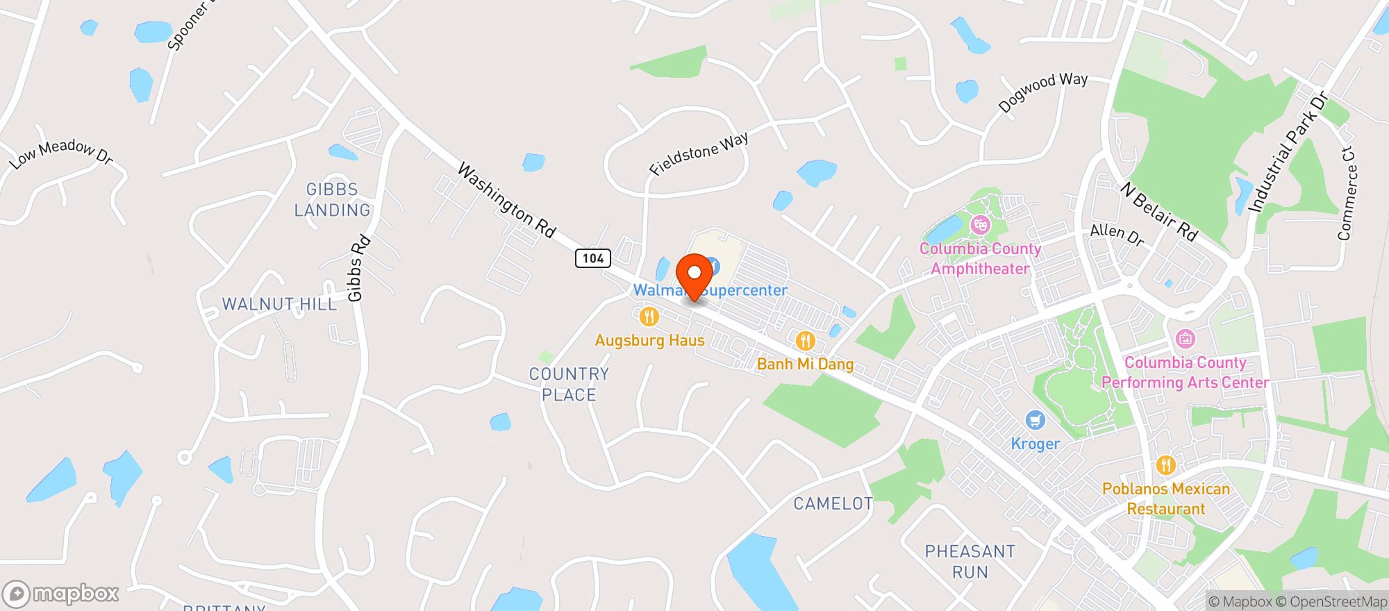 Map showing Walmart Supercenter