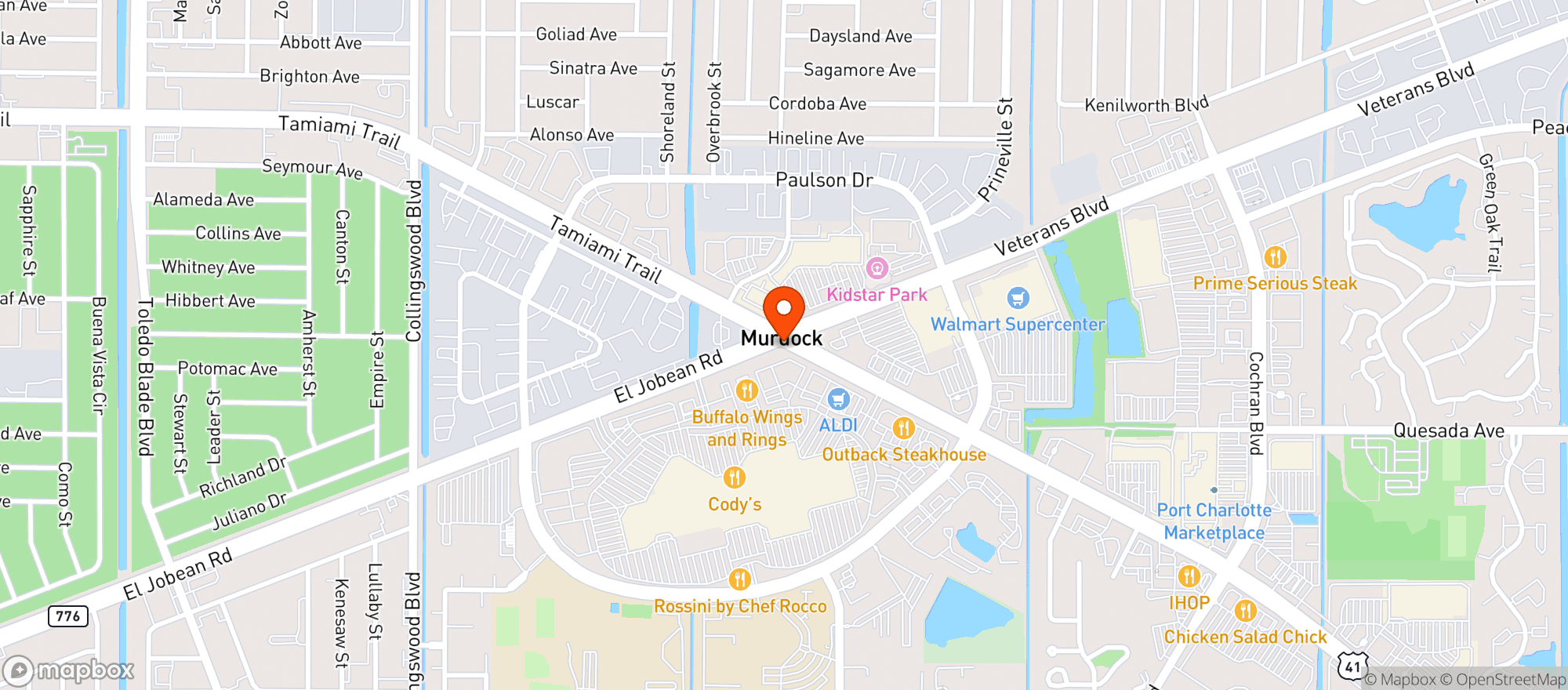 Map showing Red Lobster