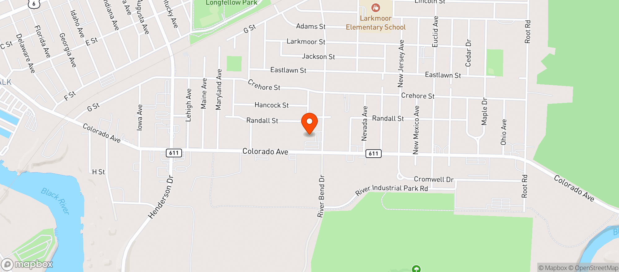 Map showing Discount Drug Mart #19