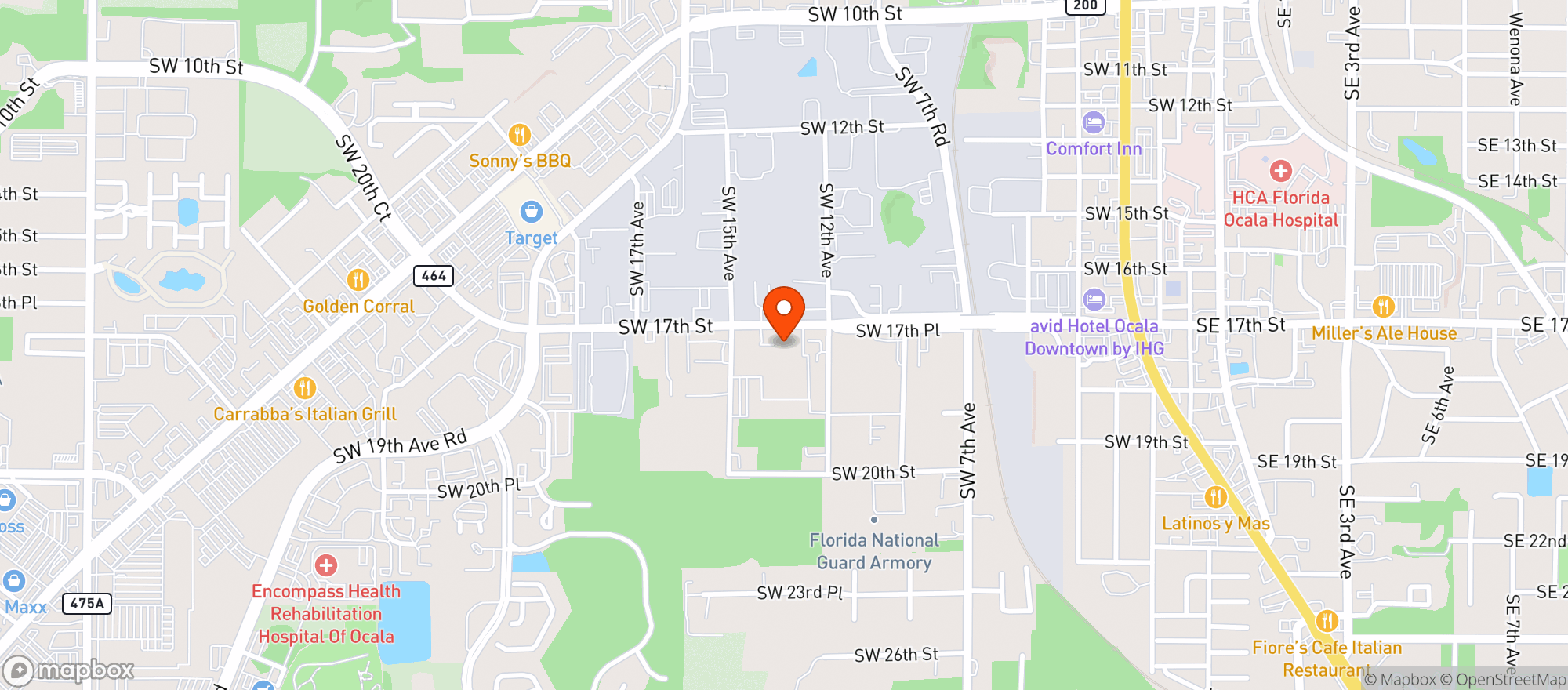Map showing Tri Eagle Ocala