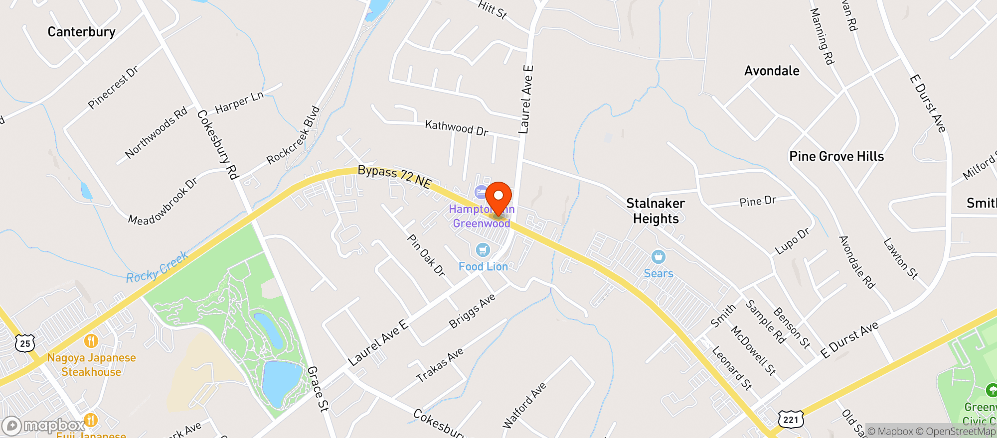 Map showing Food Lion