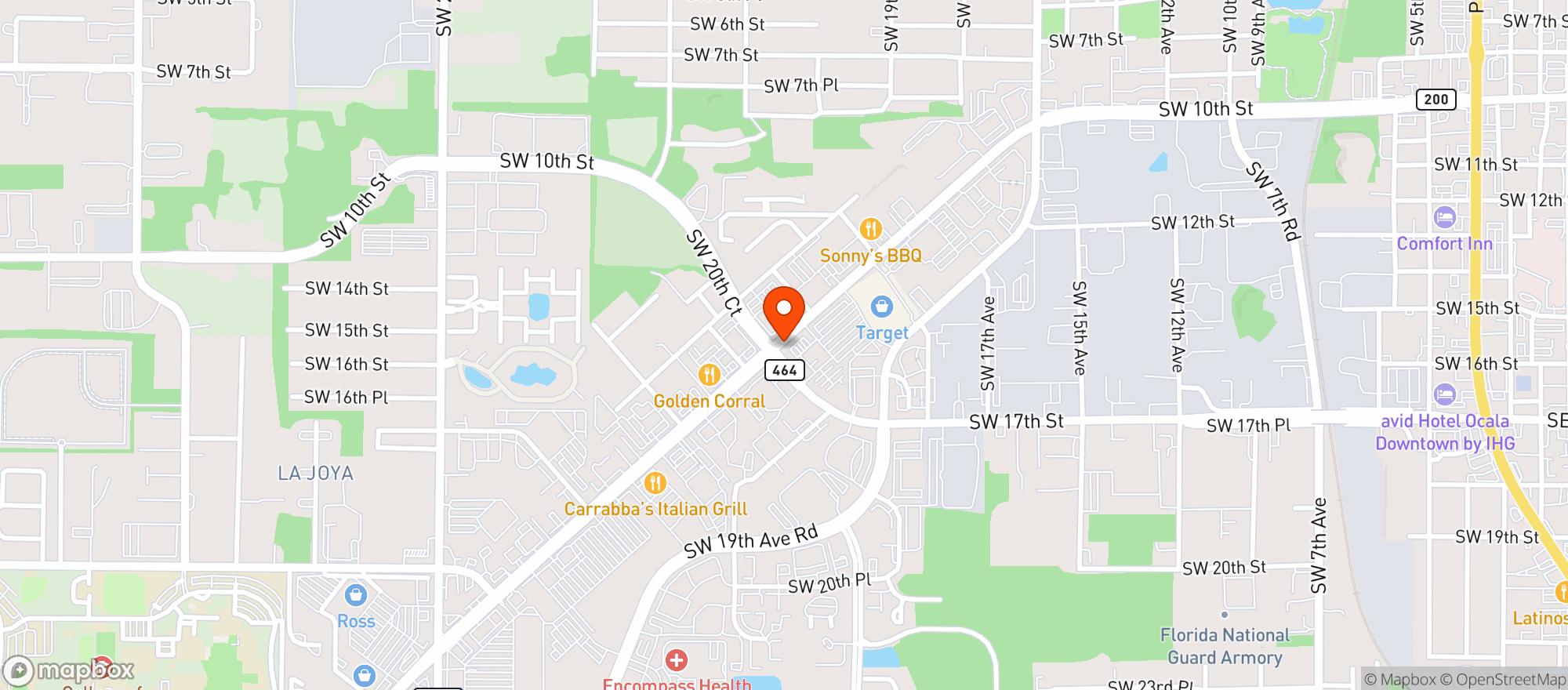 Map showing Target Store