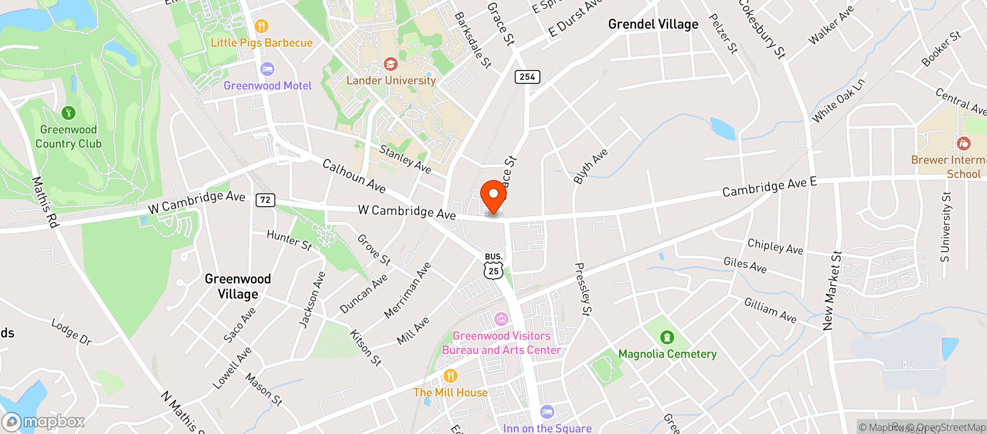 Map showing Country Corner #23 (Gvl)