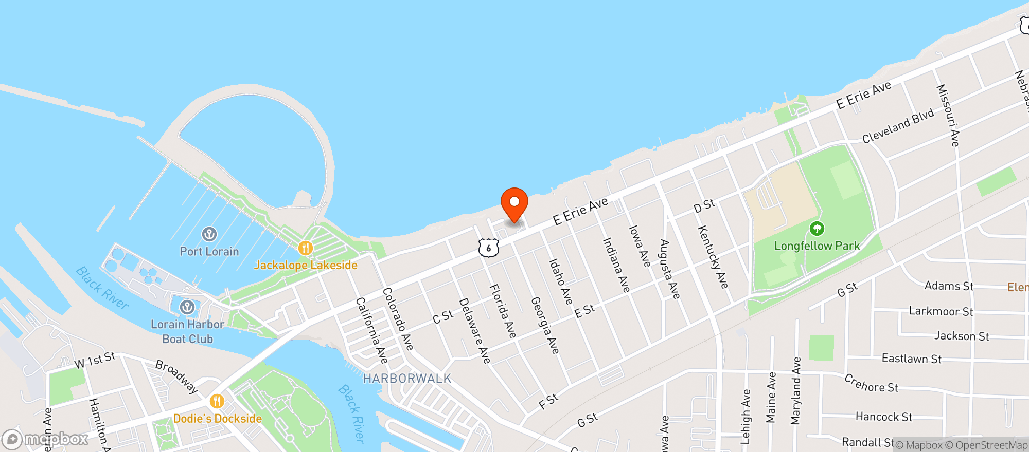Map showing Erie S Market