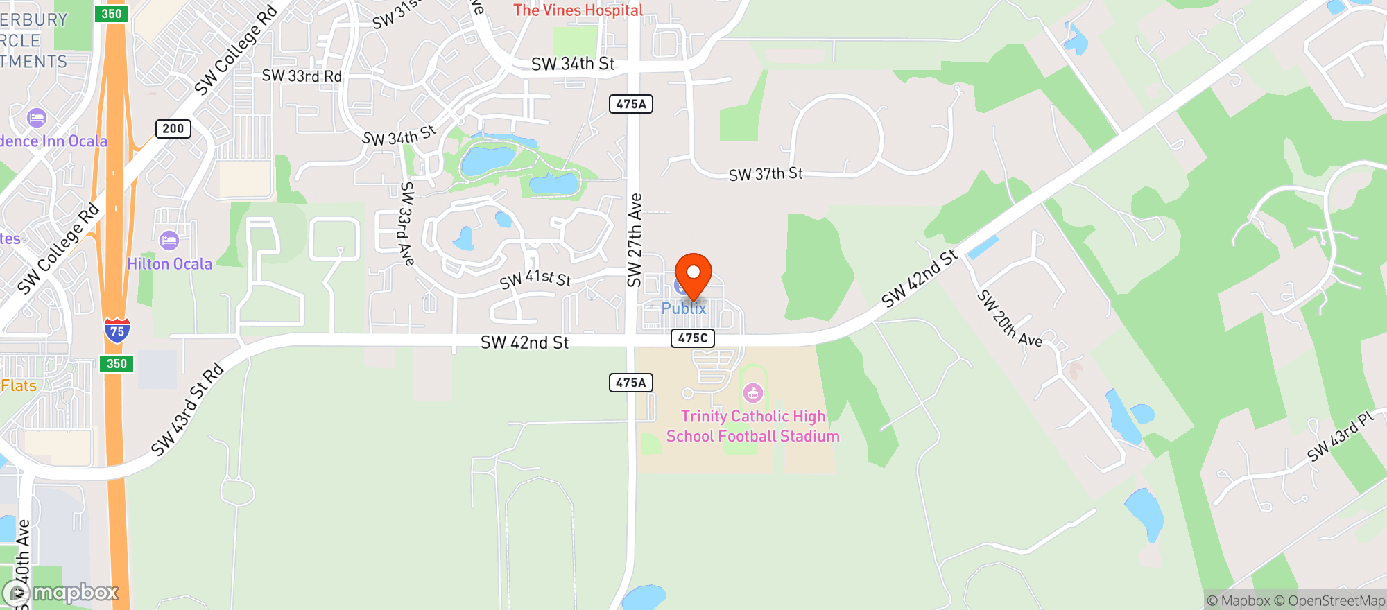 Map showing Publix