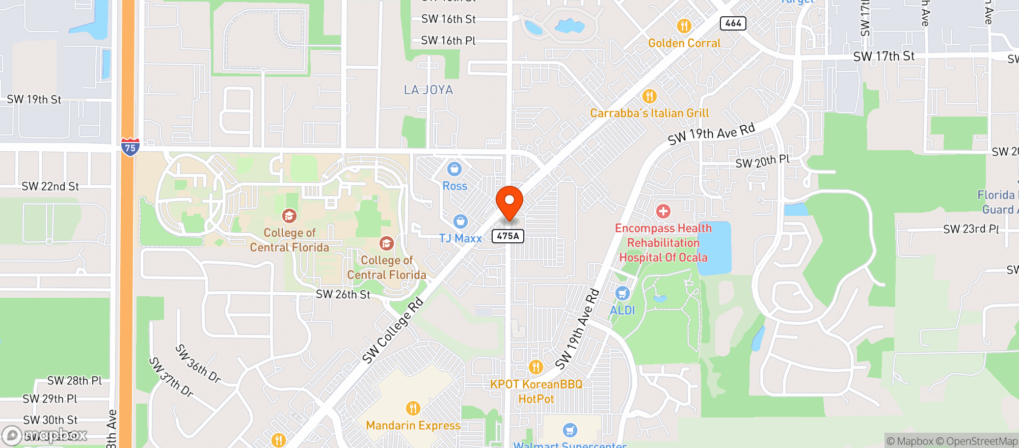 Map showing Earth Fare