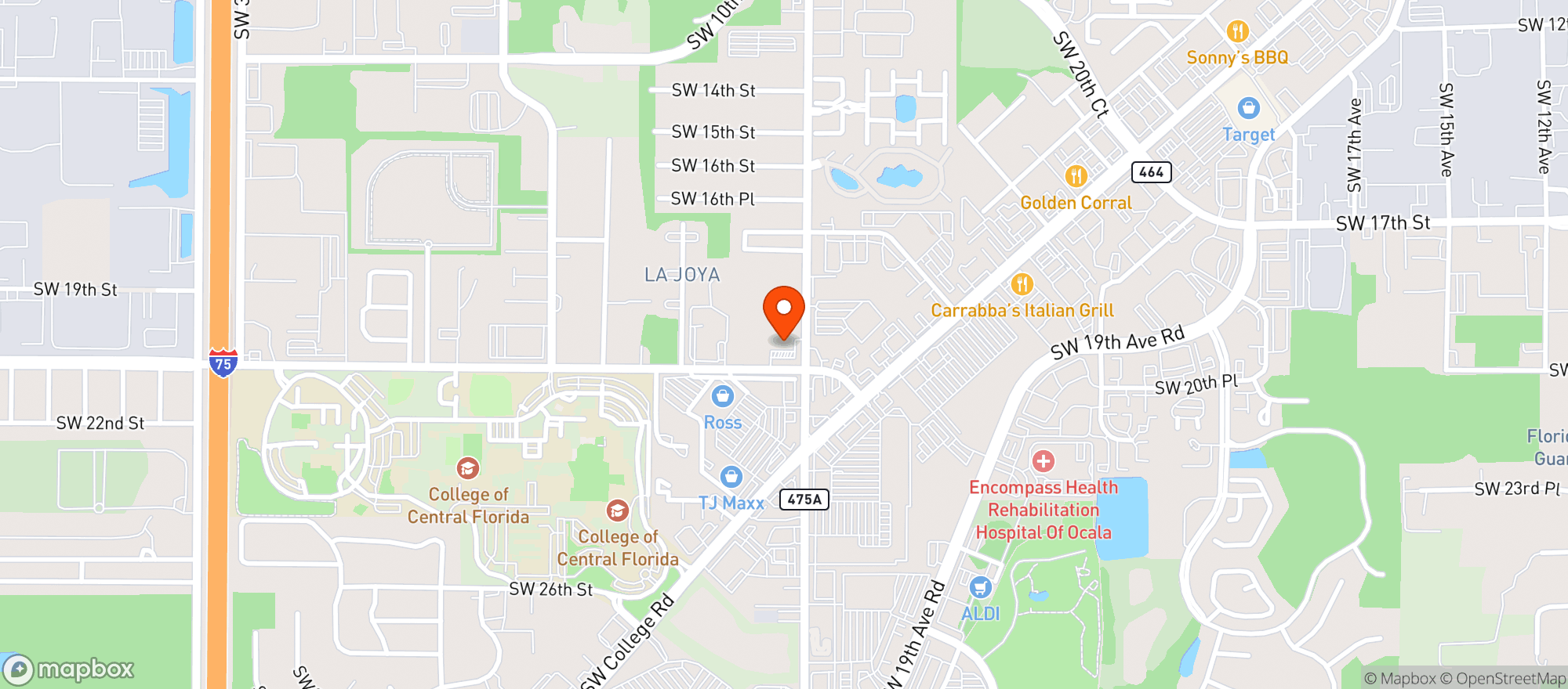 Map showing Circle K #1423