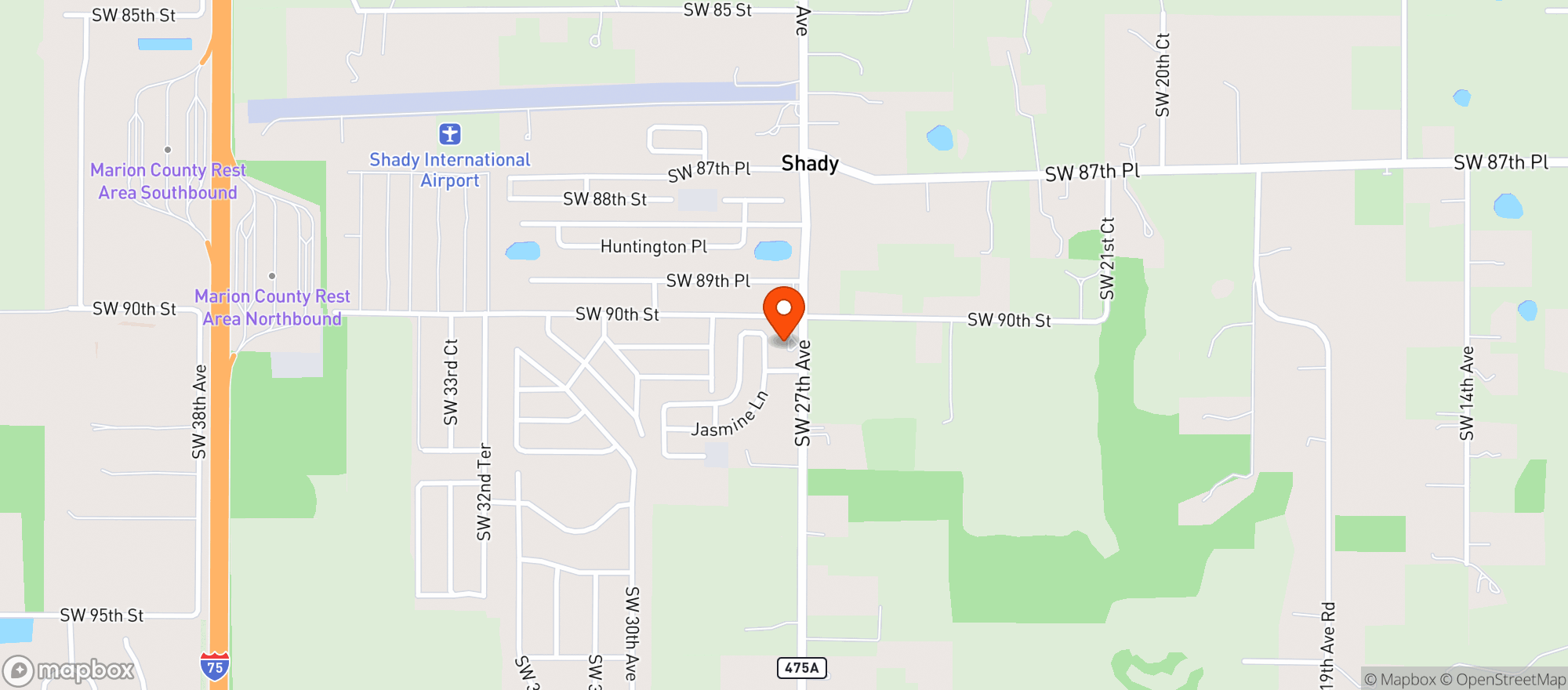 Map showing S & H Food Store
