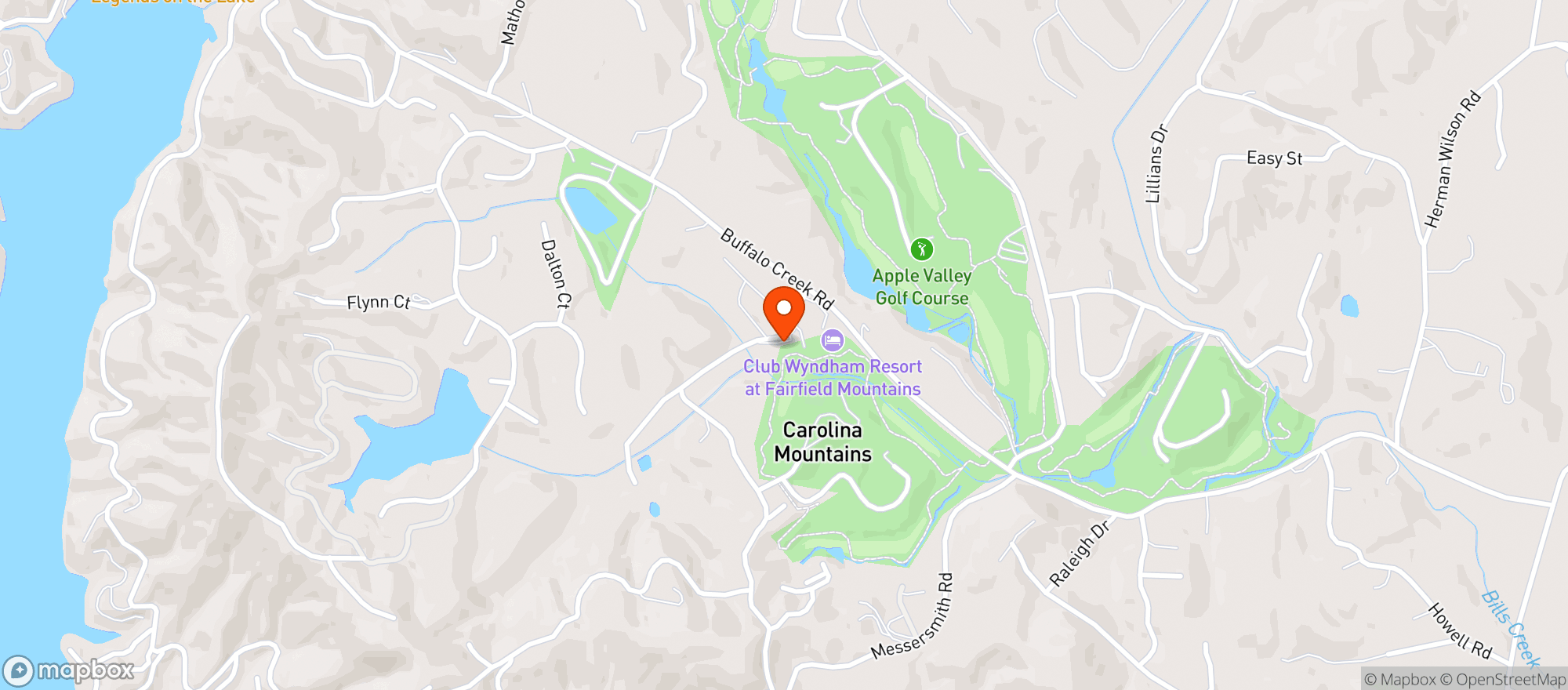 Map showing Highlands Restaurant And Market