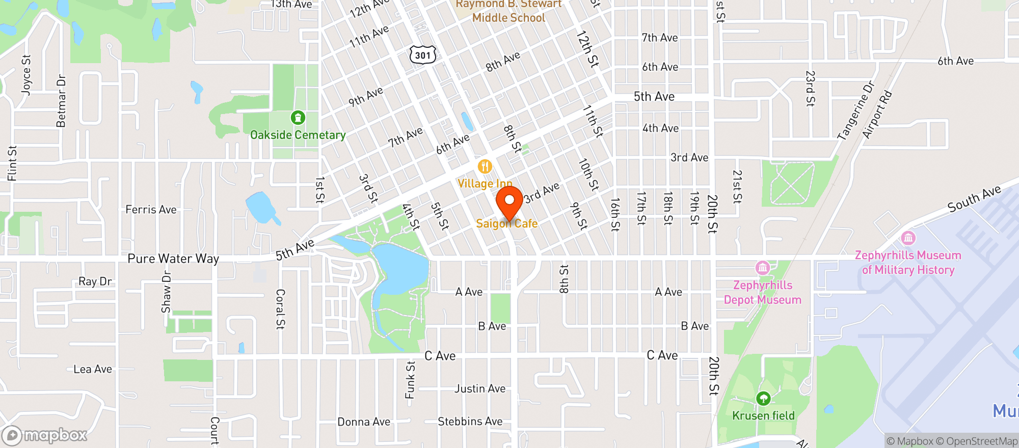 Map showing Robbys Liquors