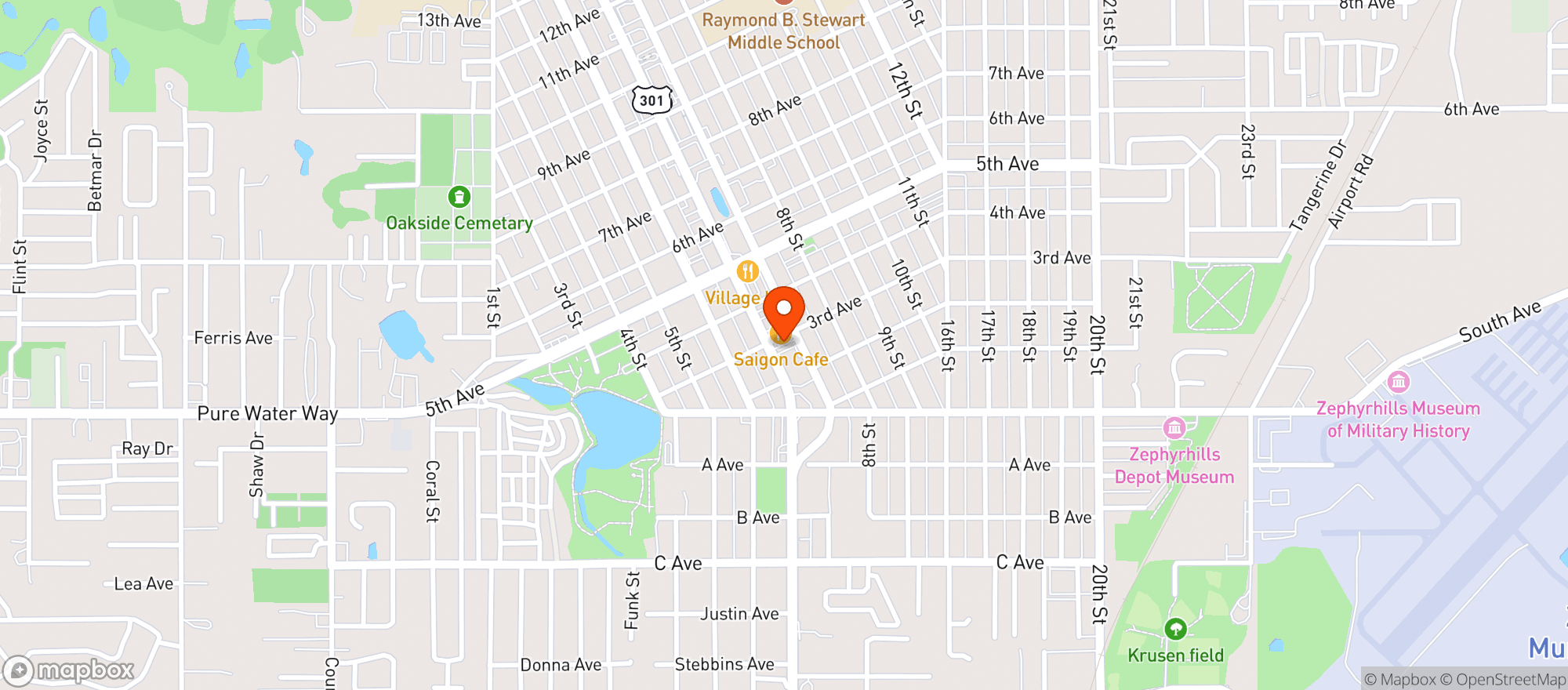 Map showing In & Out Drive Thru-zhill