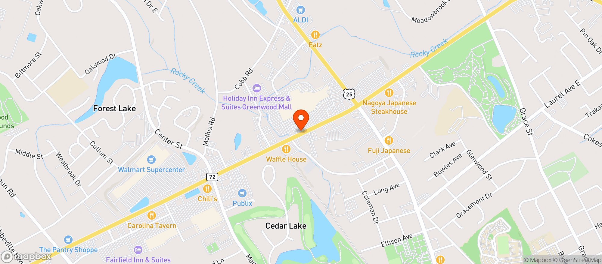 Map showing Gnc