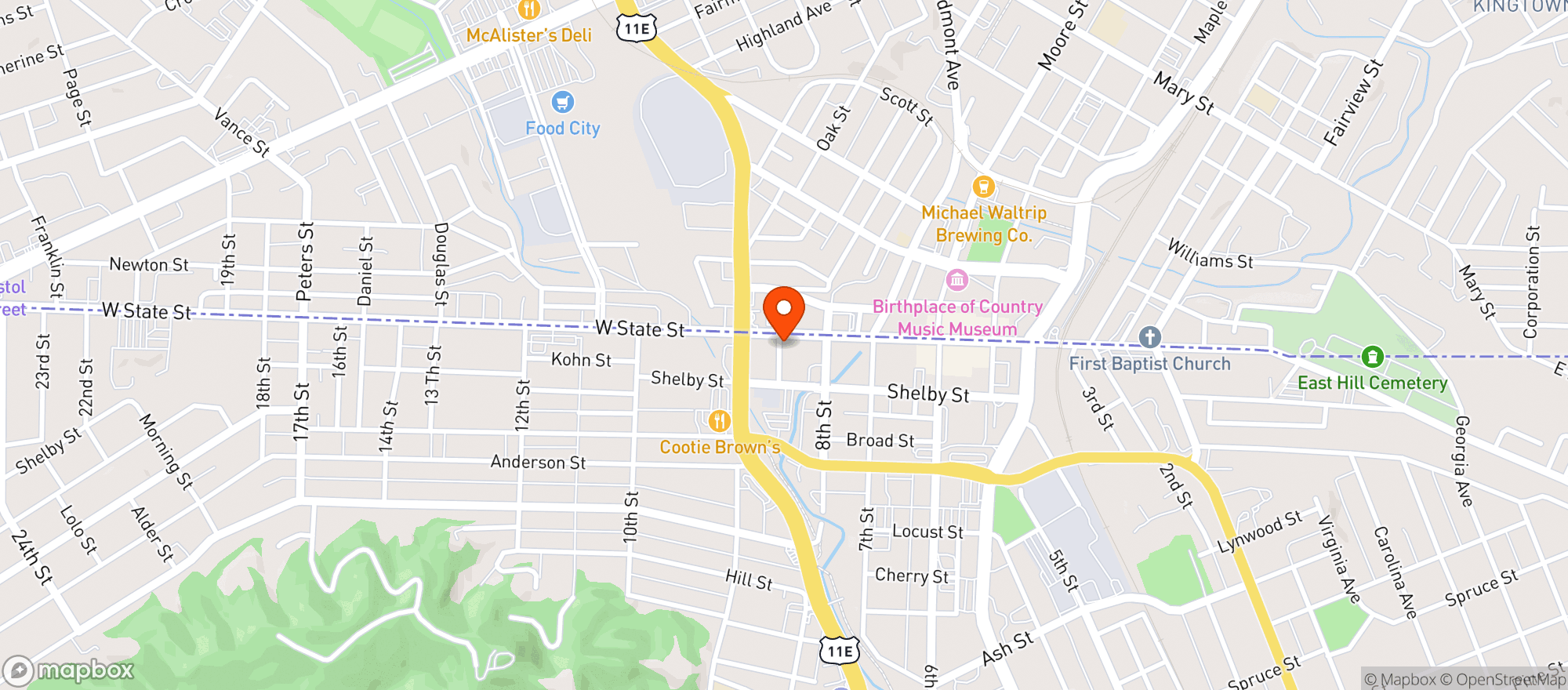 Map showing CASCADE DRAFT HOUSE