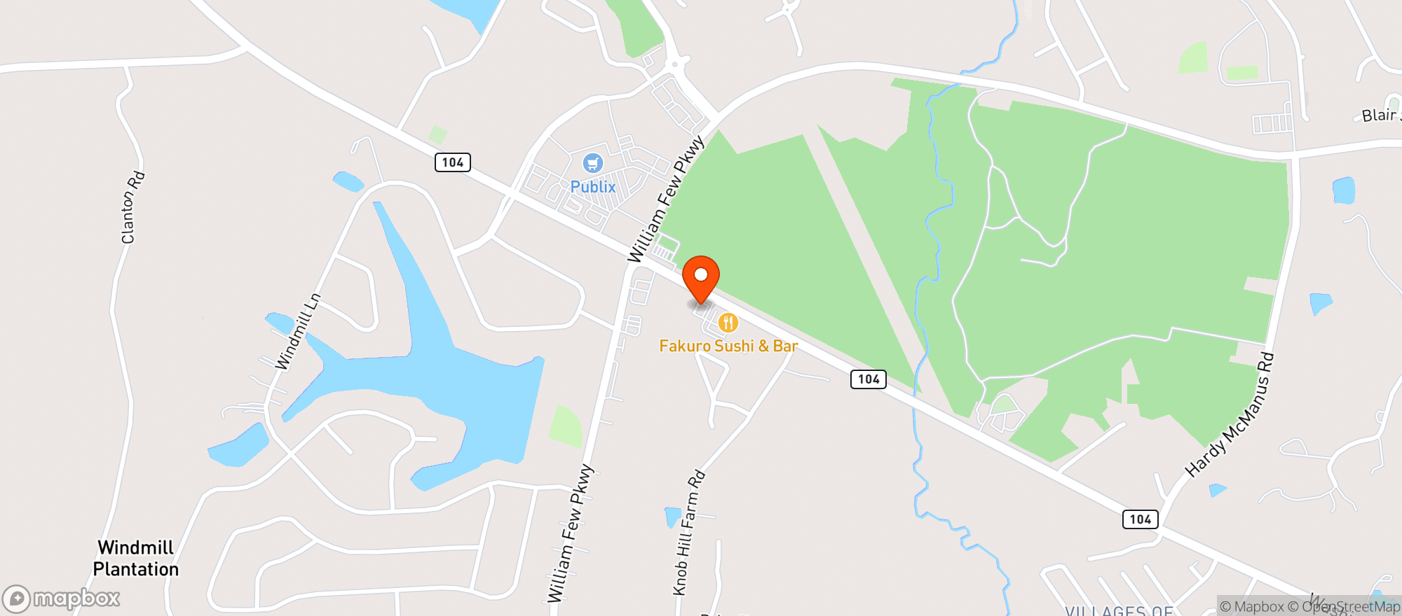 Map showing Riverwood Wine & Spirits