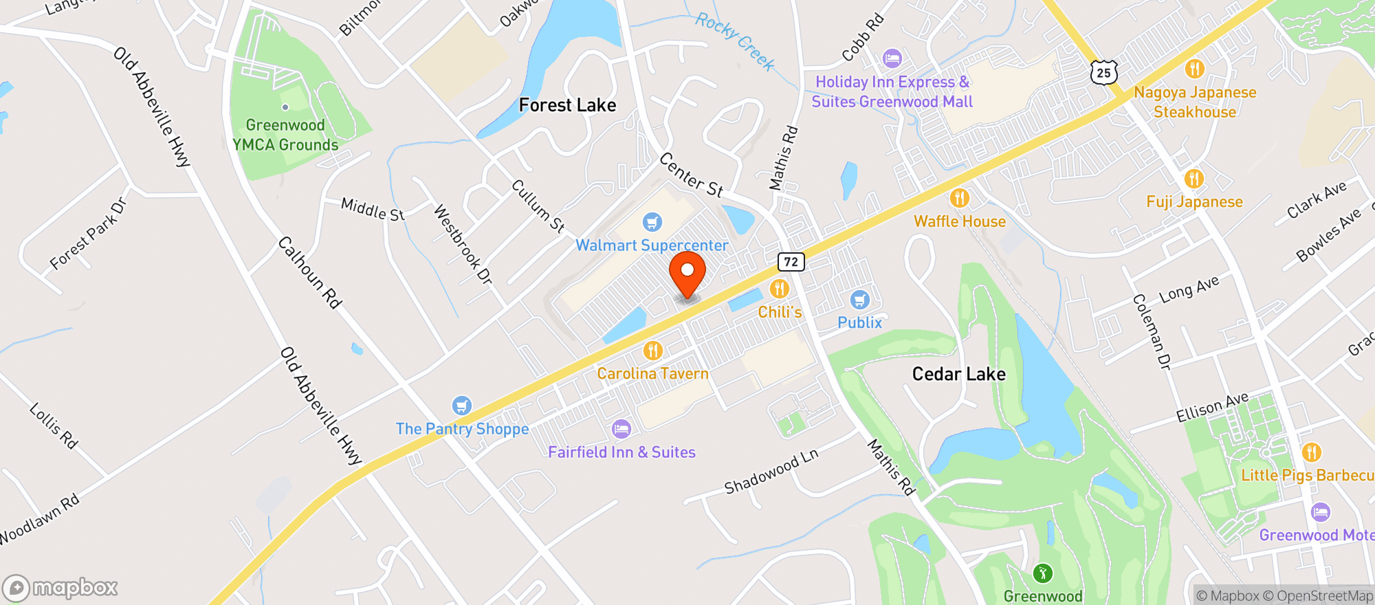 Map showing Walmart Supercenter #1382