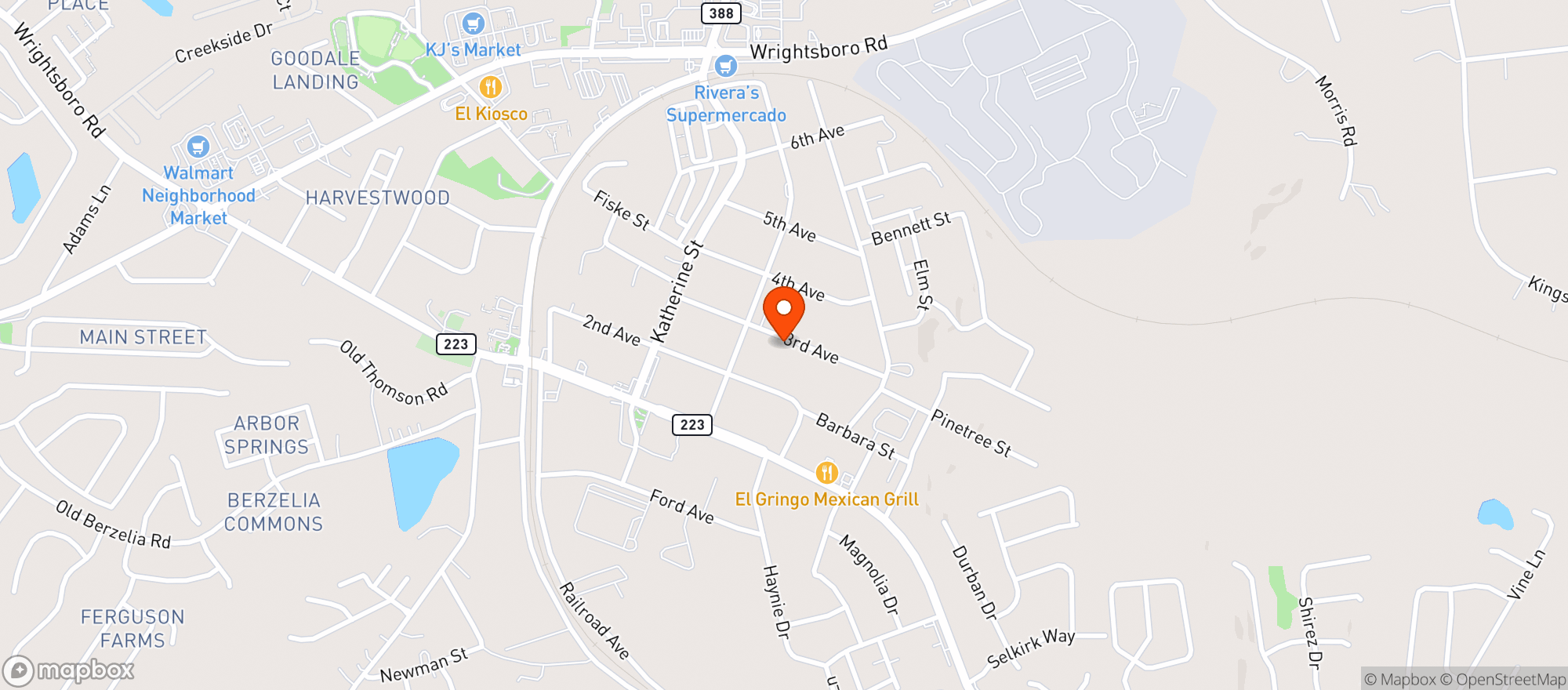 Map showing Gnc