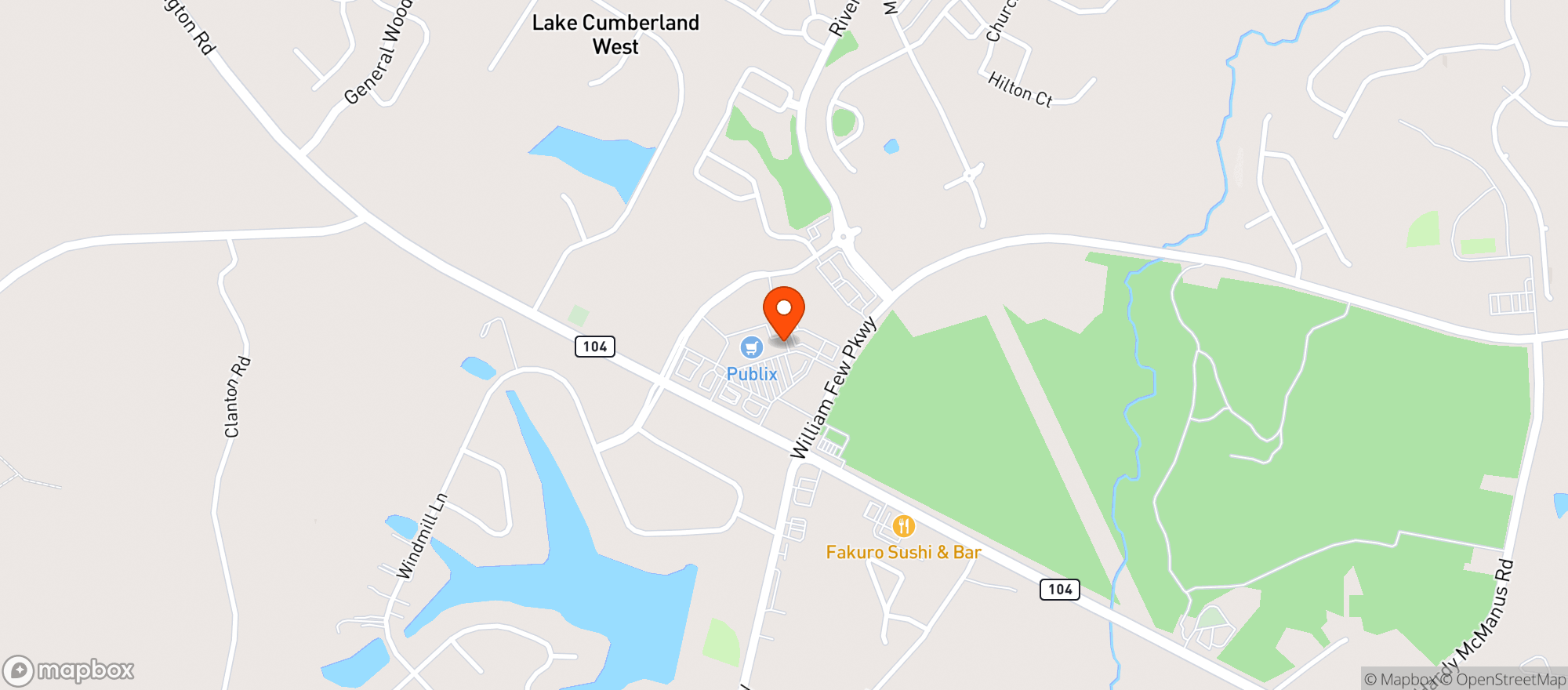 Map showing Ironwood Tavern