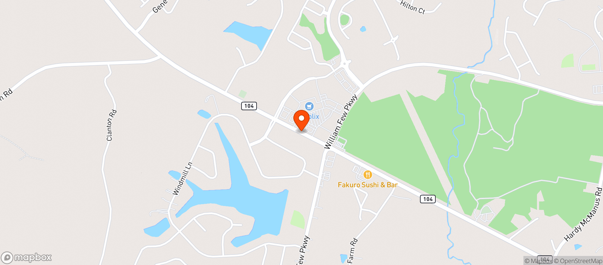 Map showing Publix Super Market