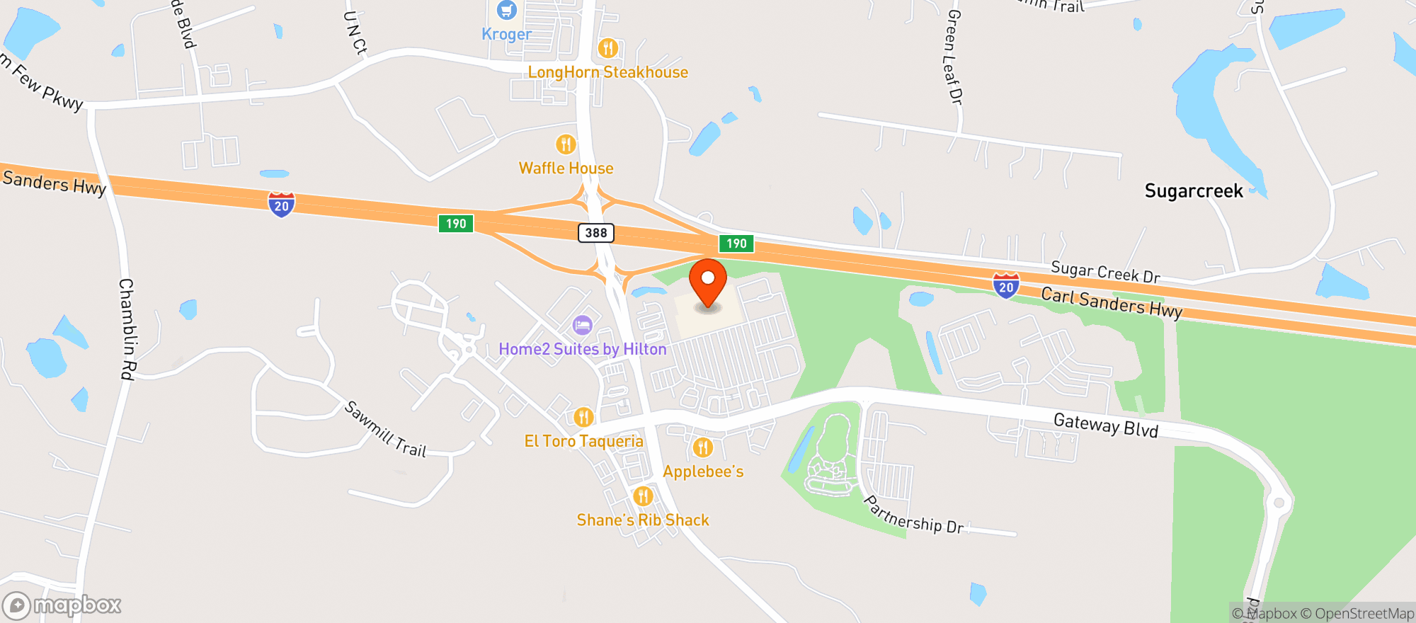 Map showing Walmart Supercenter