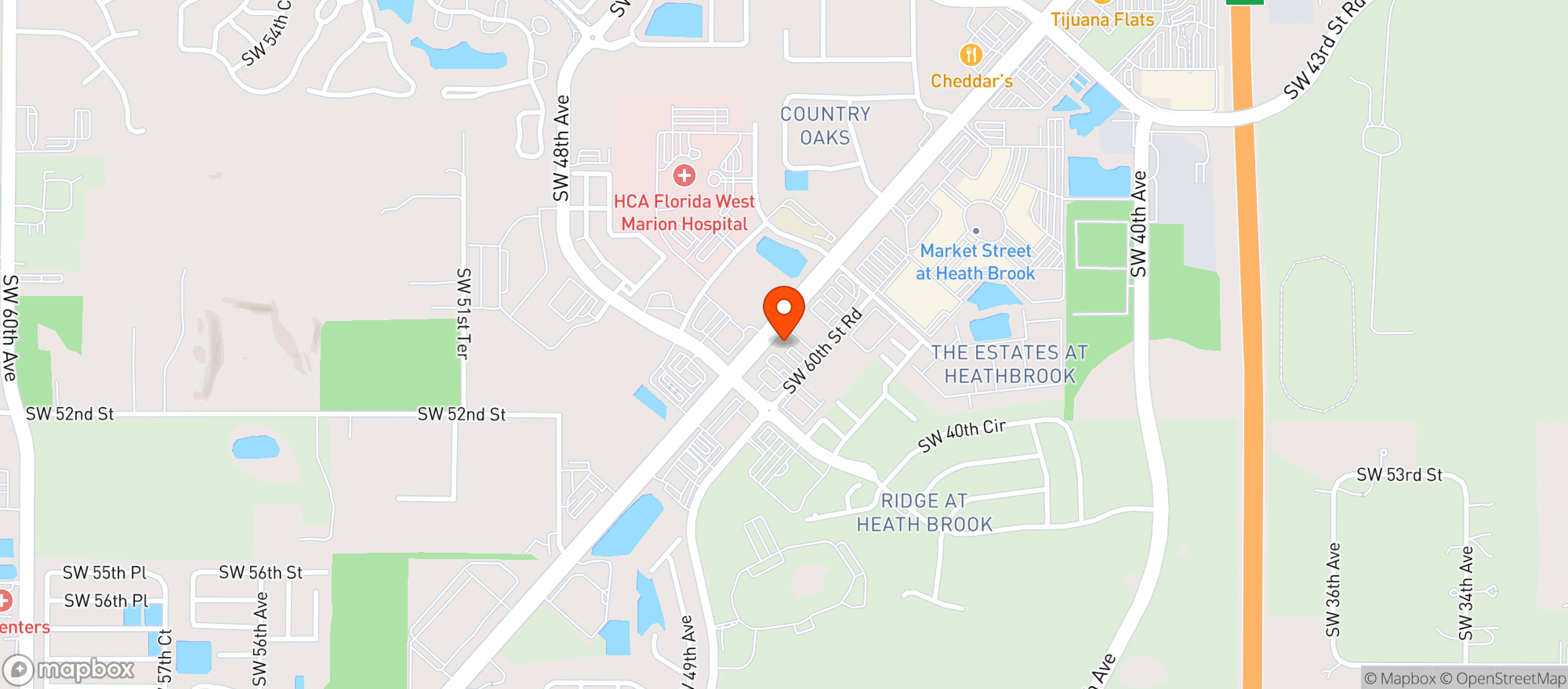 Map showing Yamato Japanese Restaurant