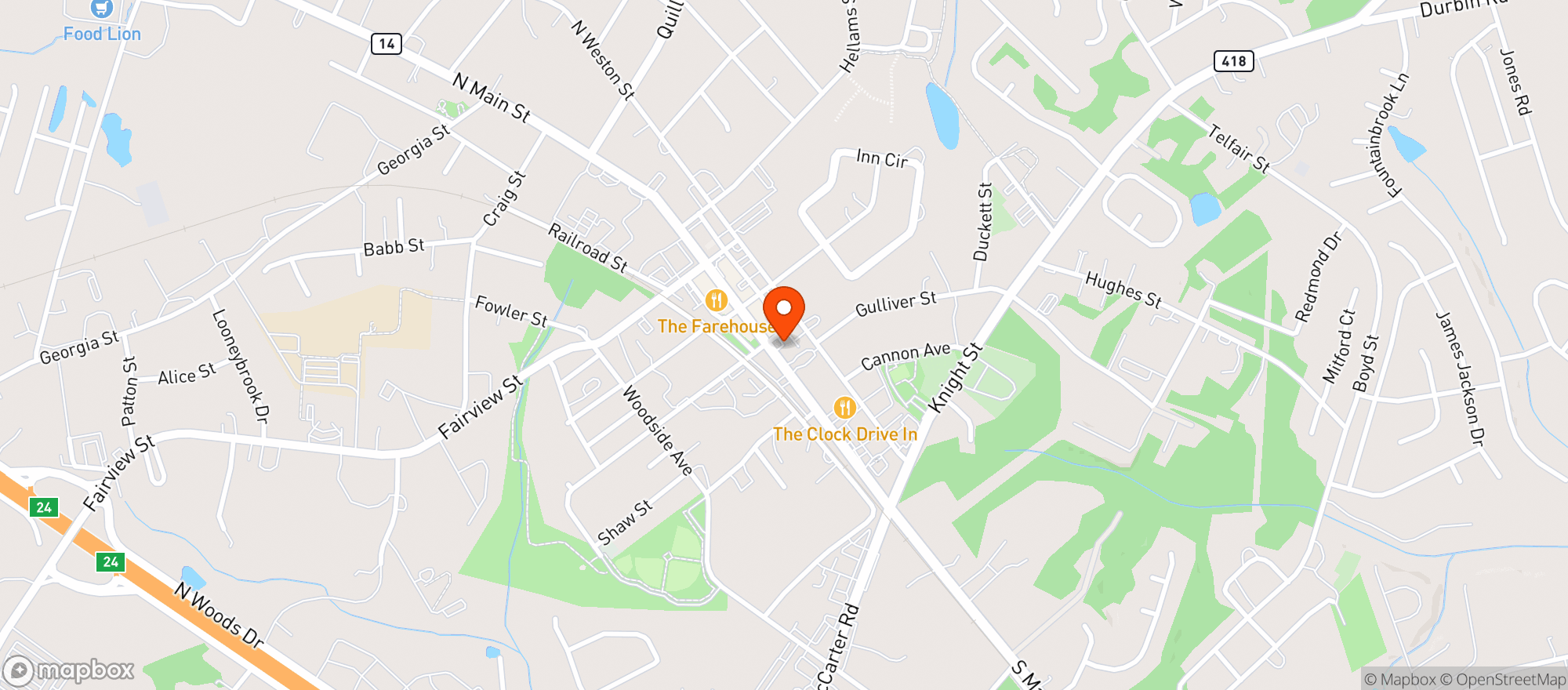 Map showing Voodoo Brewing Co. - Fountain Inn