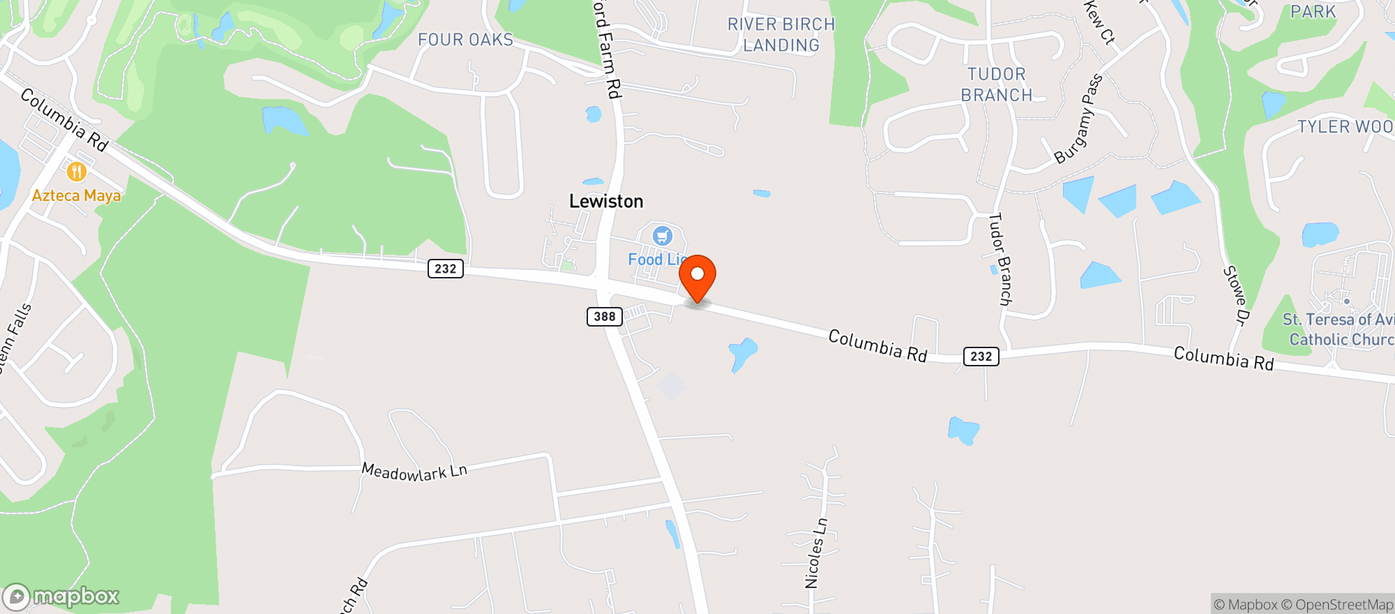 Map showing Food Lion