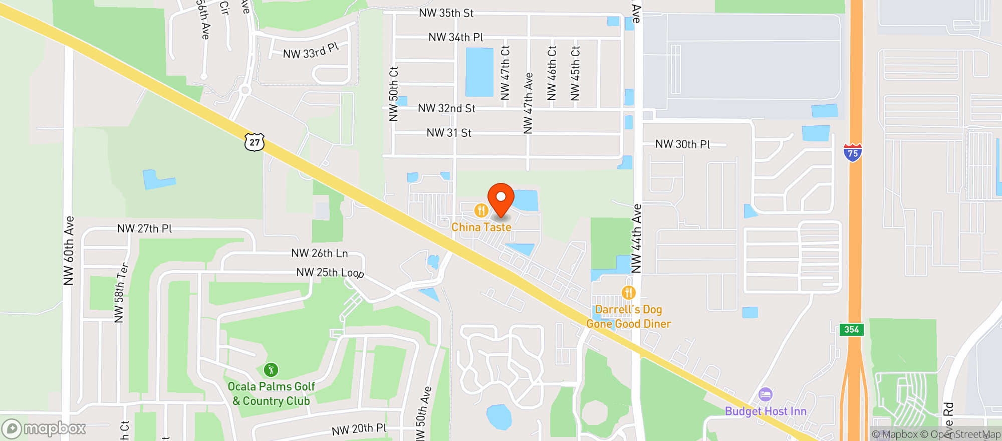 Map showing Publix Super Market #1365