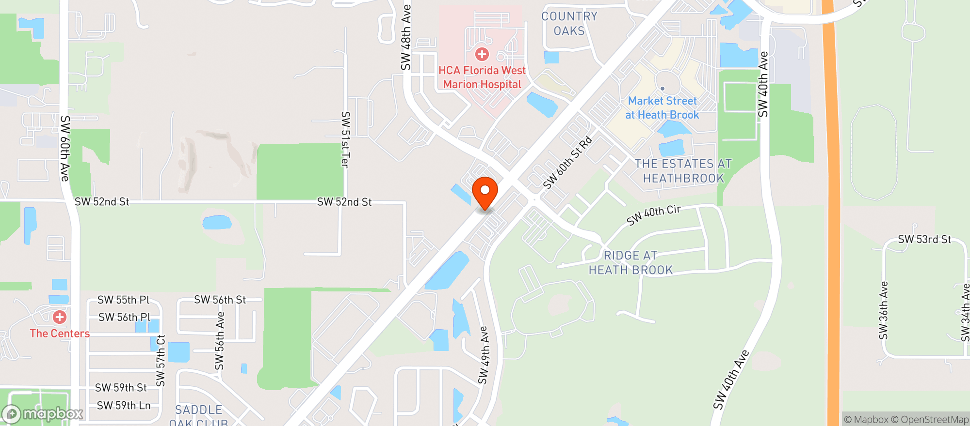 Map showing Millers Ale House