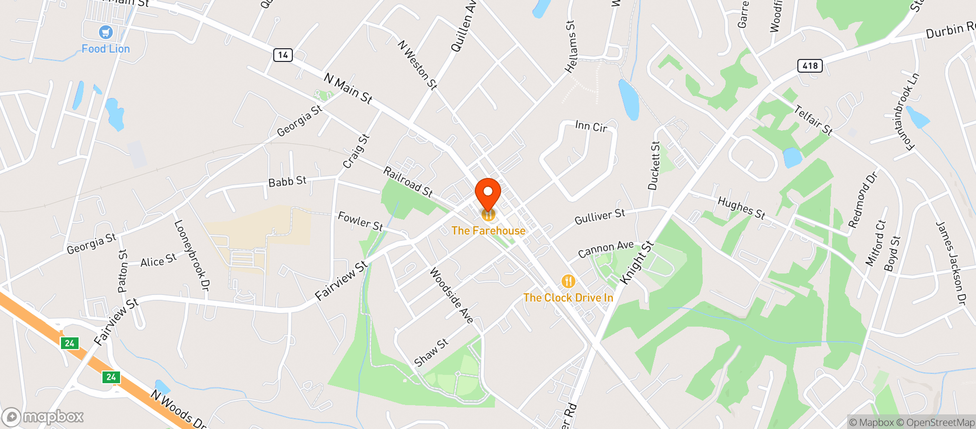 Map showing Farehouse