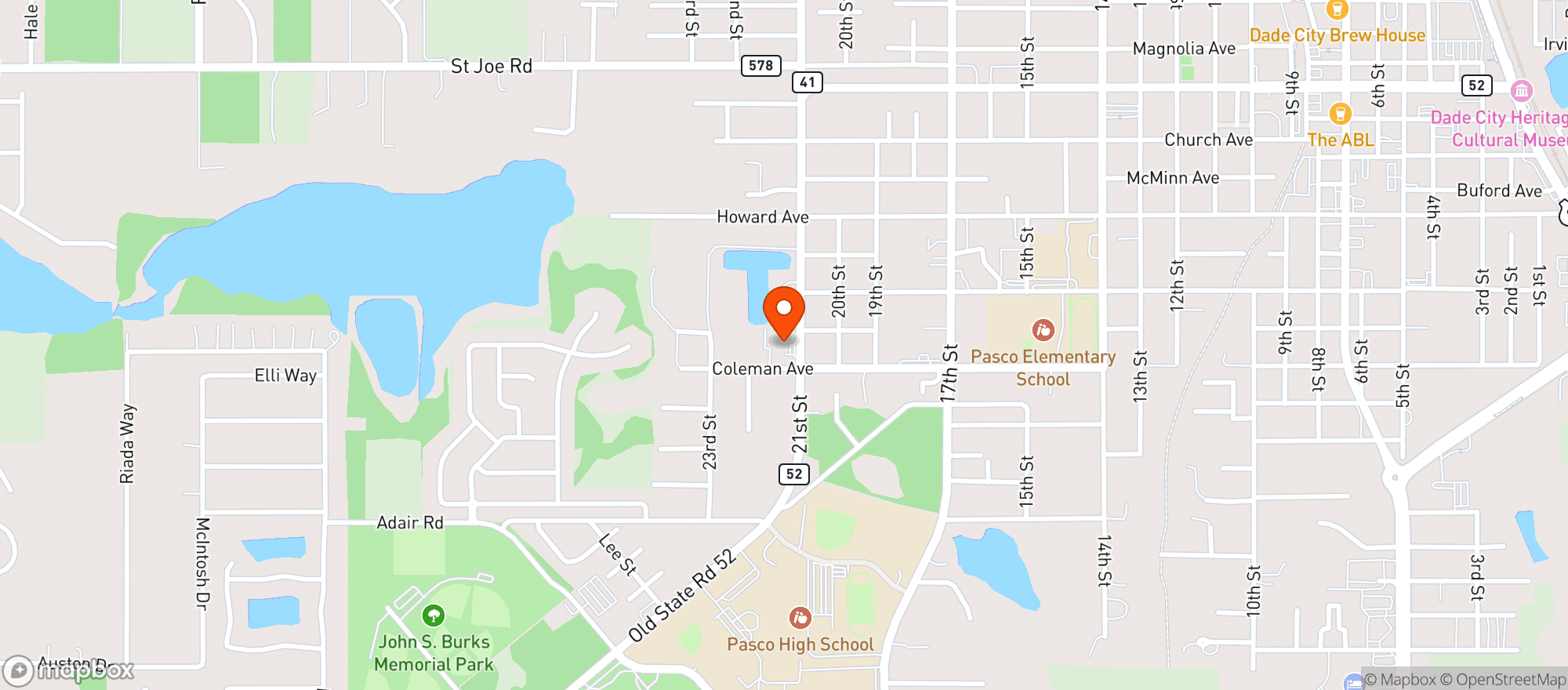 Map showing Circle K 7059