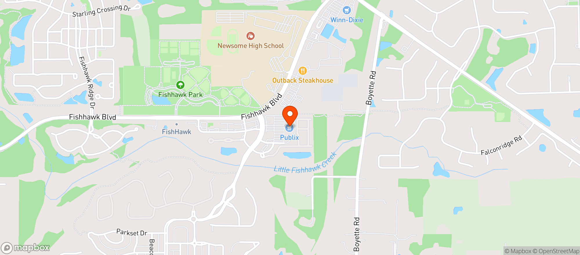Map showing Publix