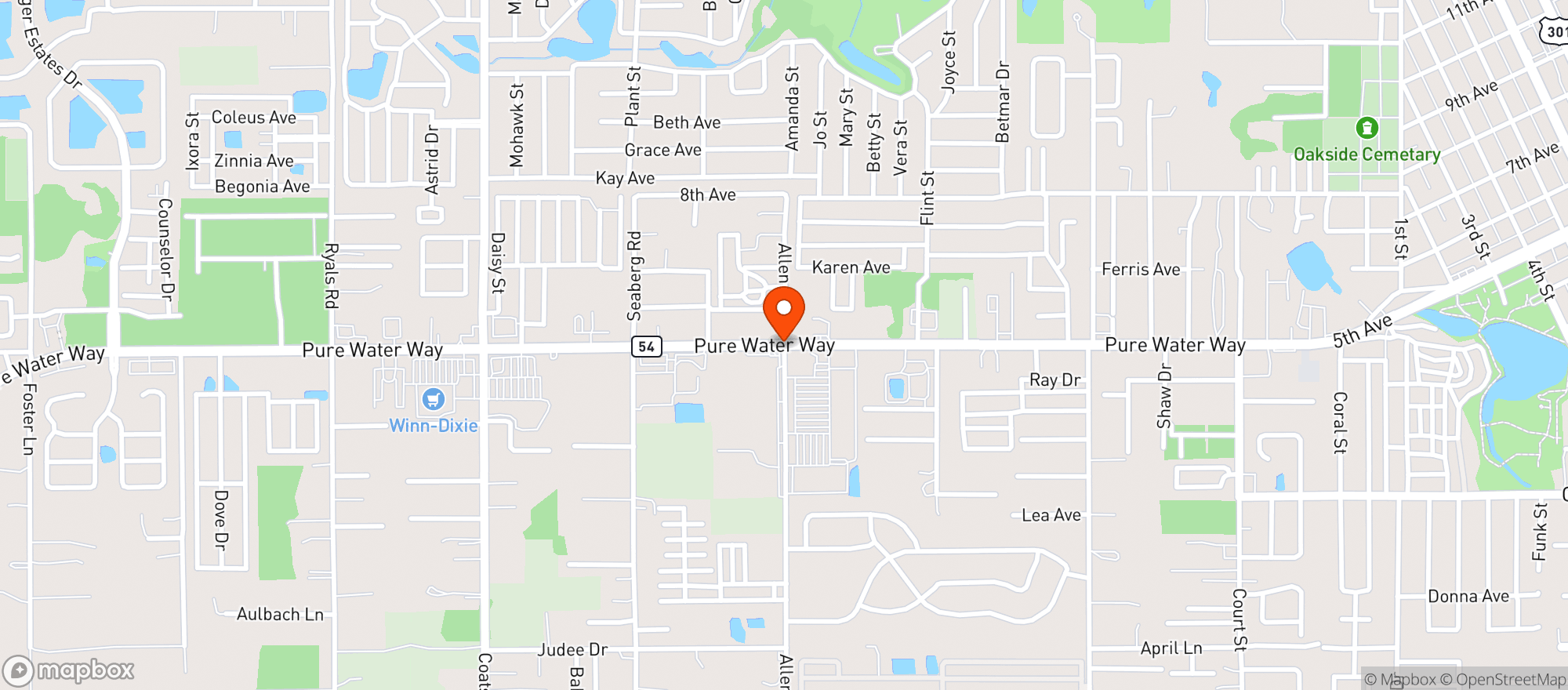 Map showing Winn Dixie 683