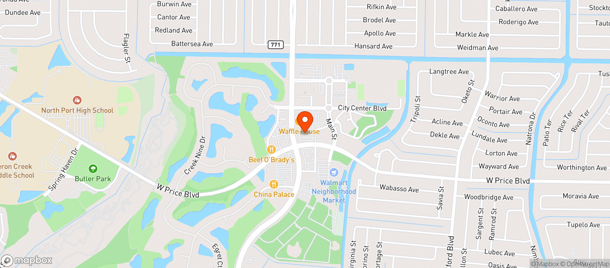 Map showing Circle K Store #7689