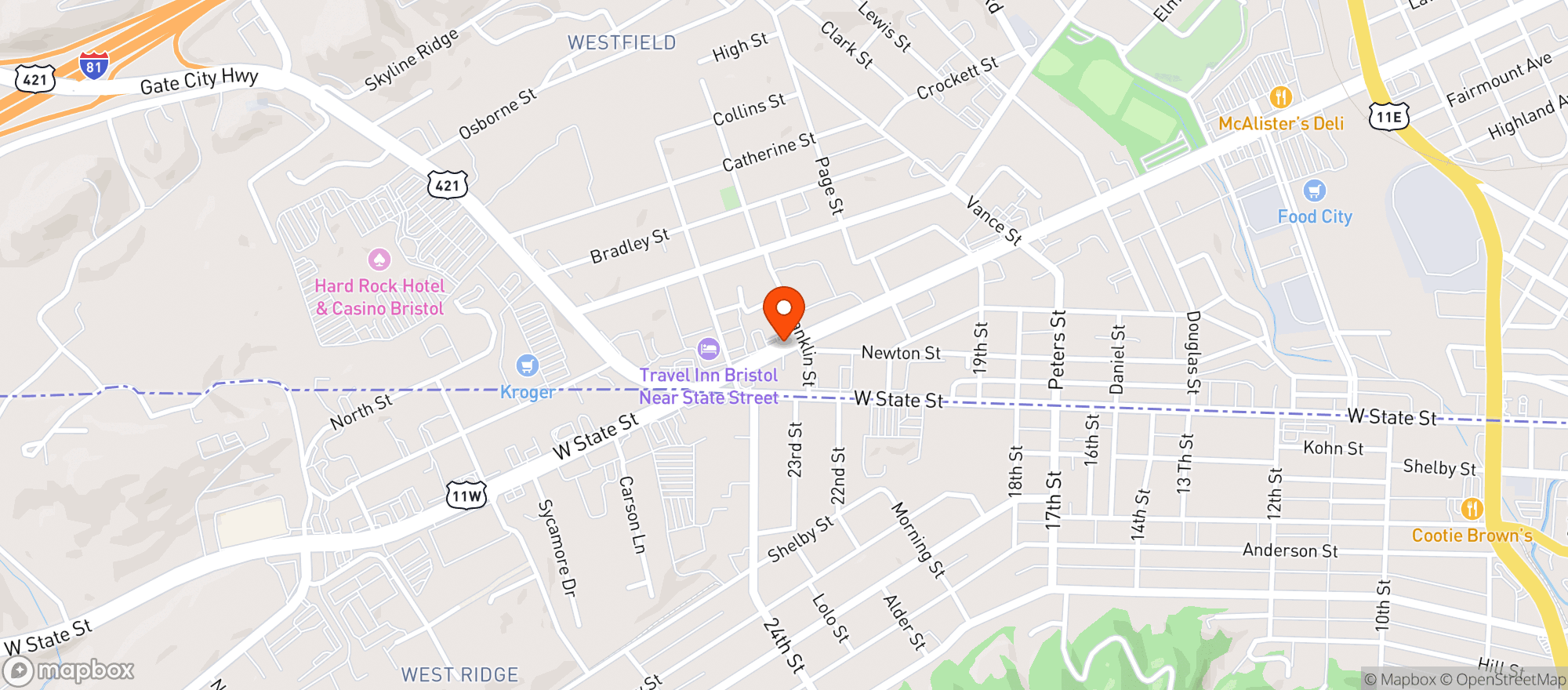 Map showing Pantry Point