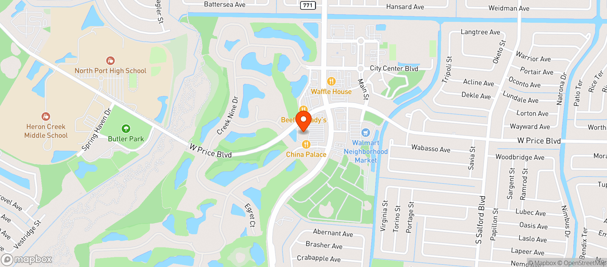 Map showing Publix