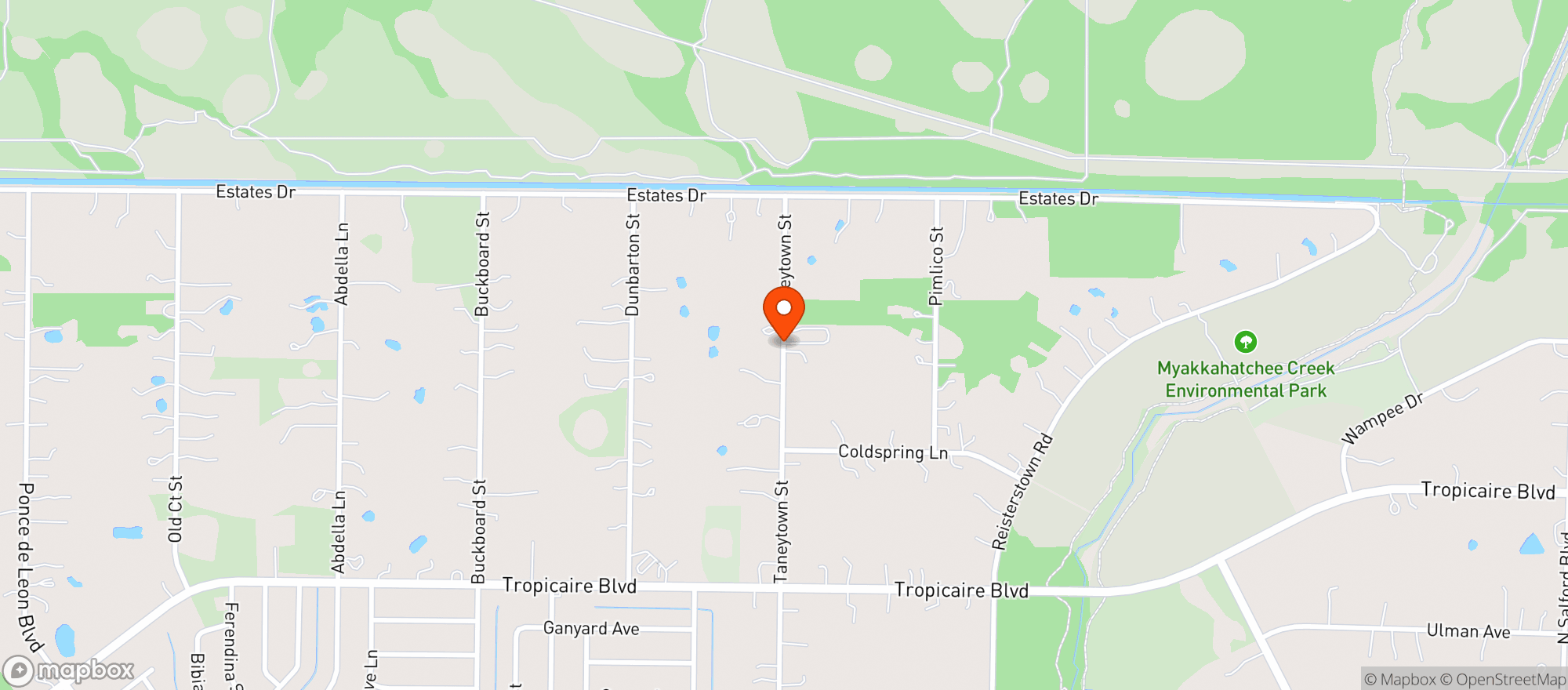 Map showing American Legion