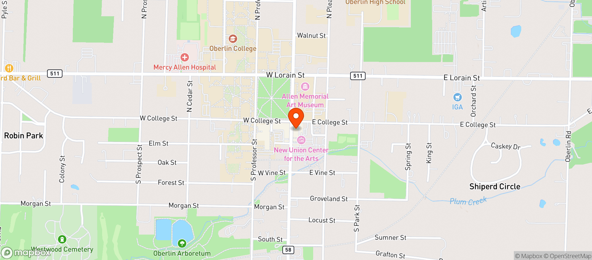 Map showing Blackriver Cafe
