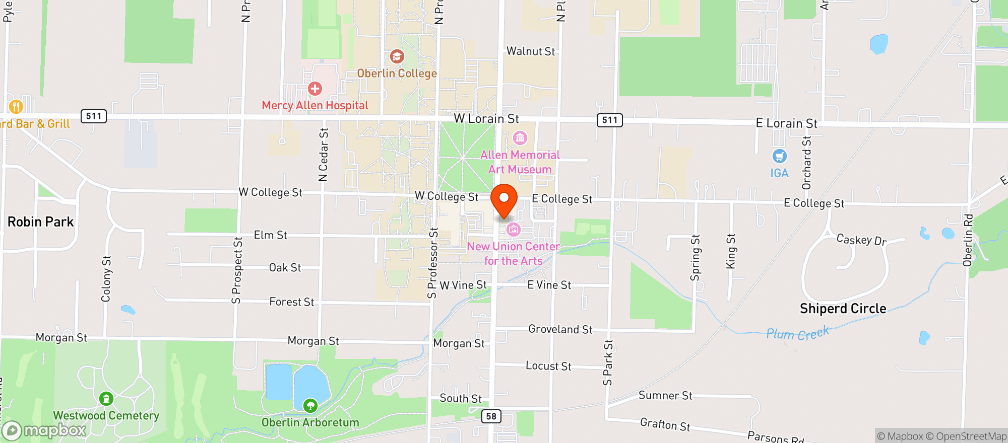 Map showing Haven Brewing