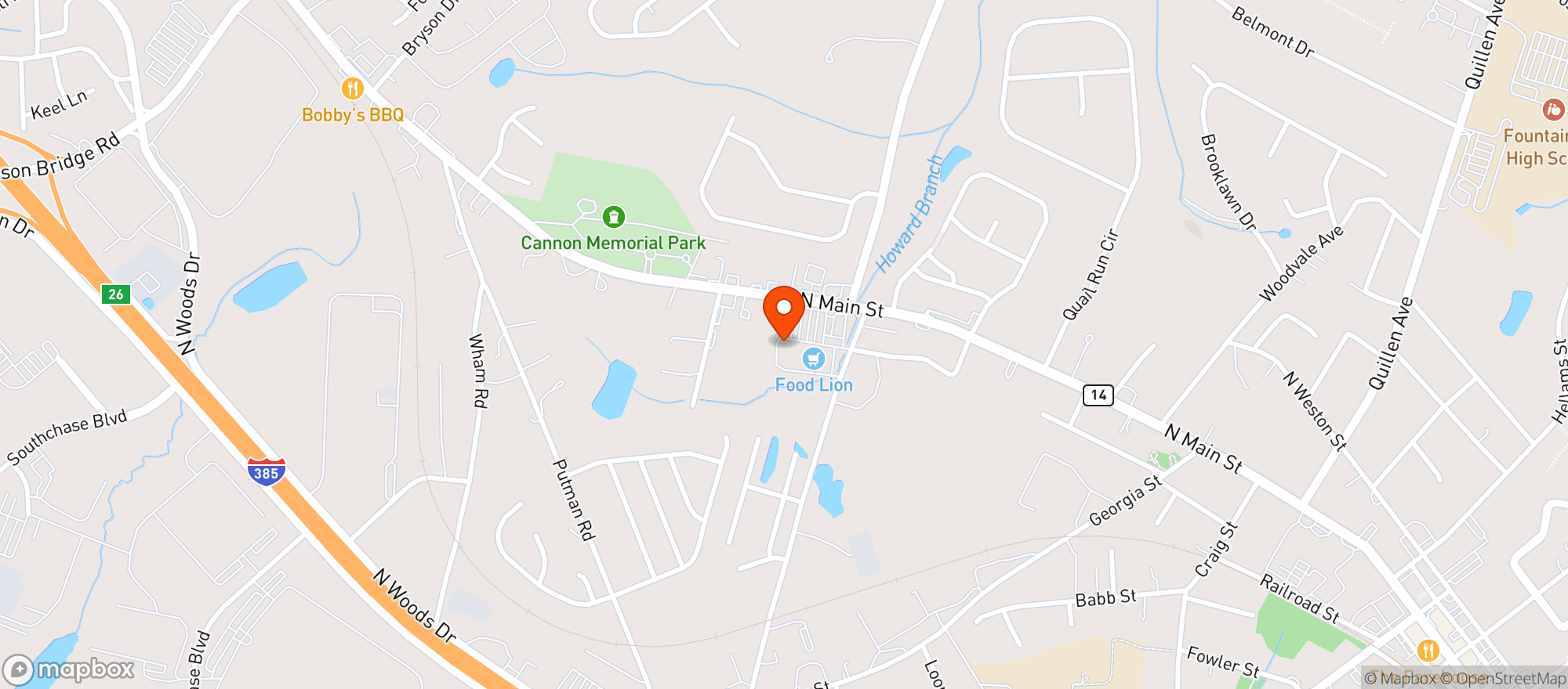 Map showing Food Lion #2840