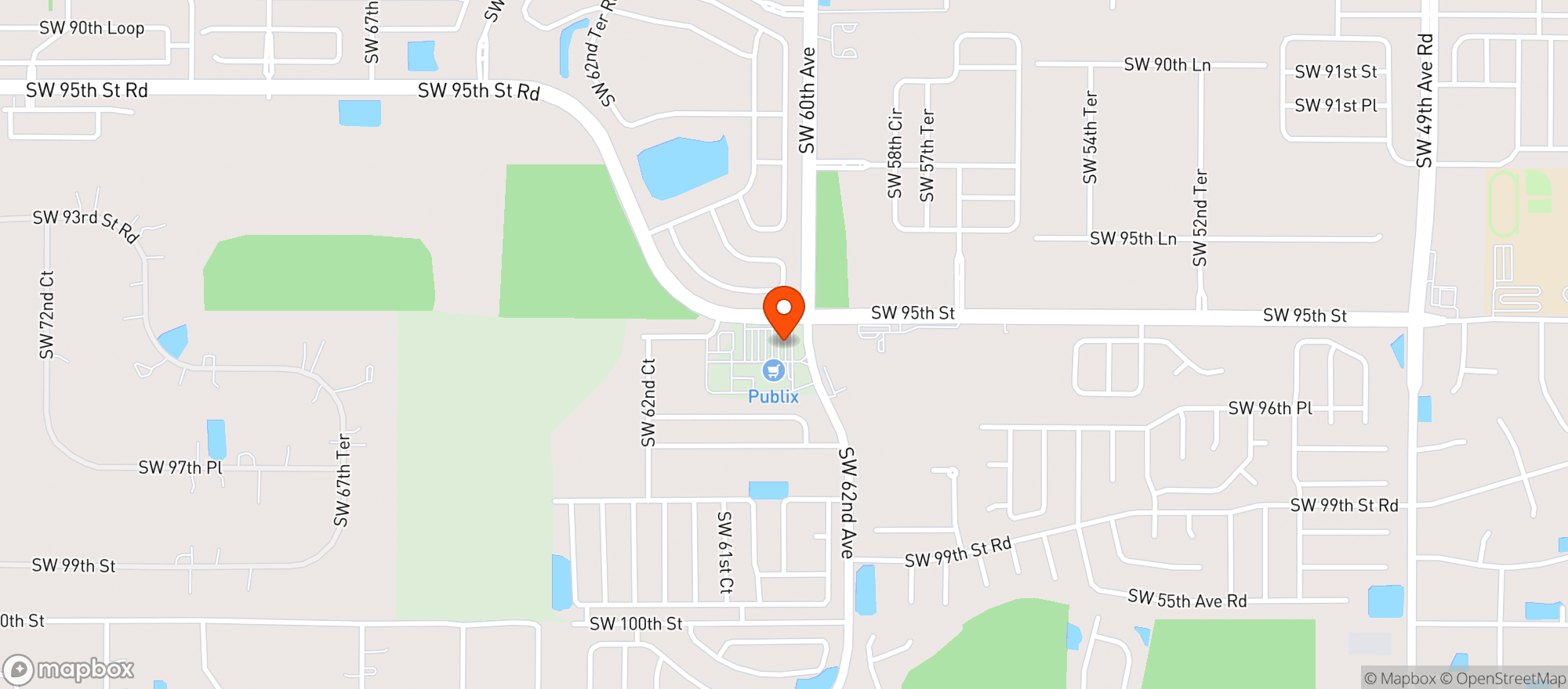 Map showing Publix