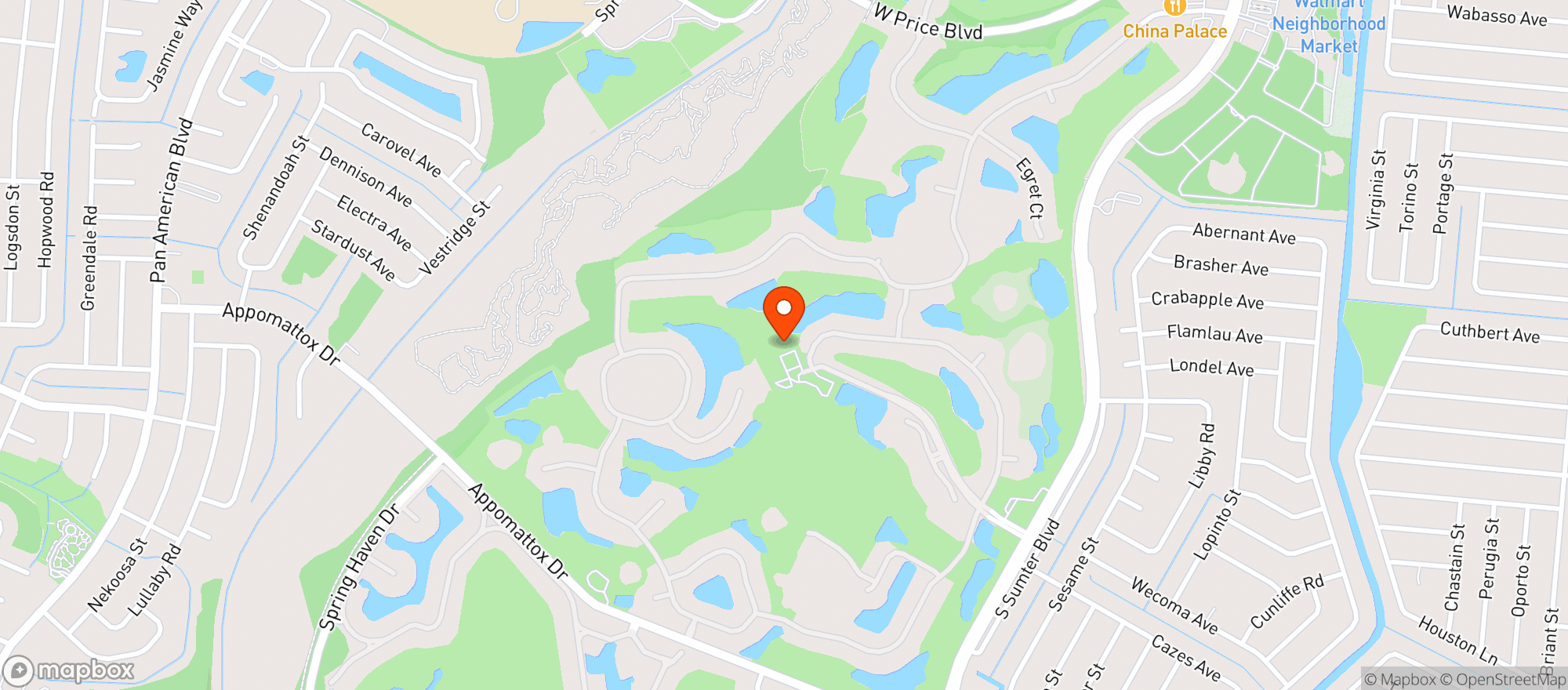 Map showing Heron Creek Golf & Country Club