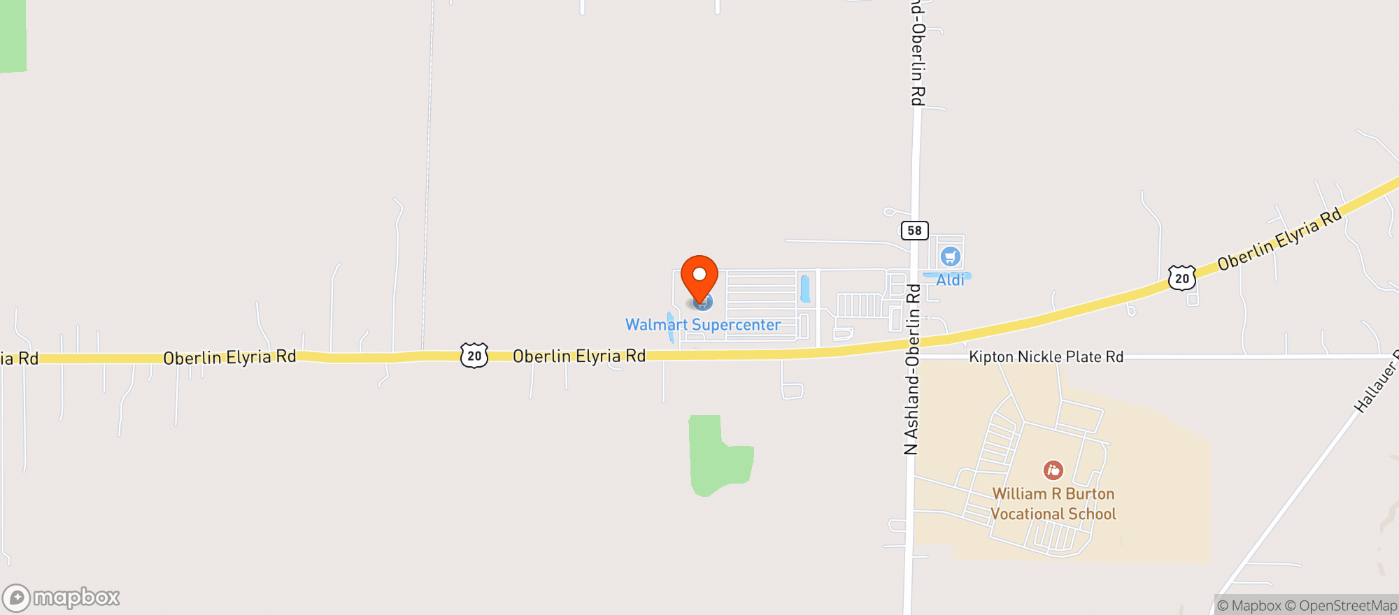 Map showing Walmart Supercenter #5309