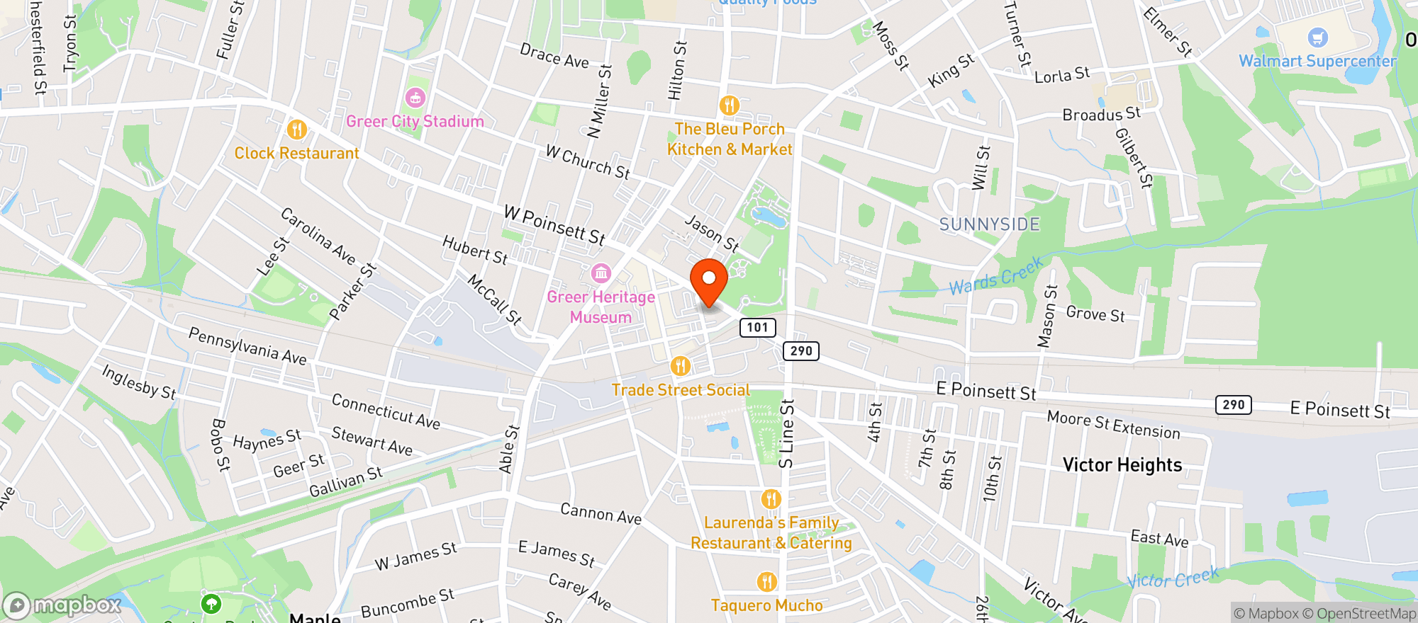 Map showing Wild Ace Pizza & Pub