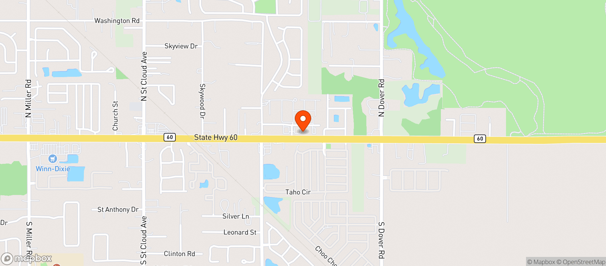 Map showing Voodoo Brewing Co - Valrico